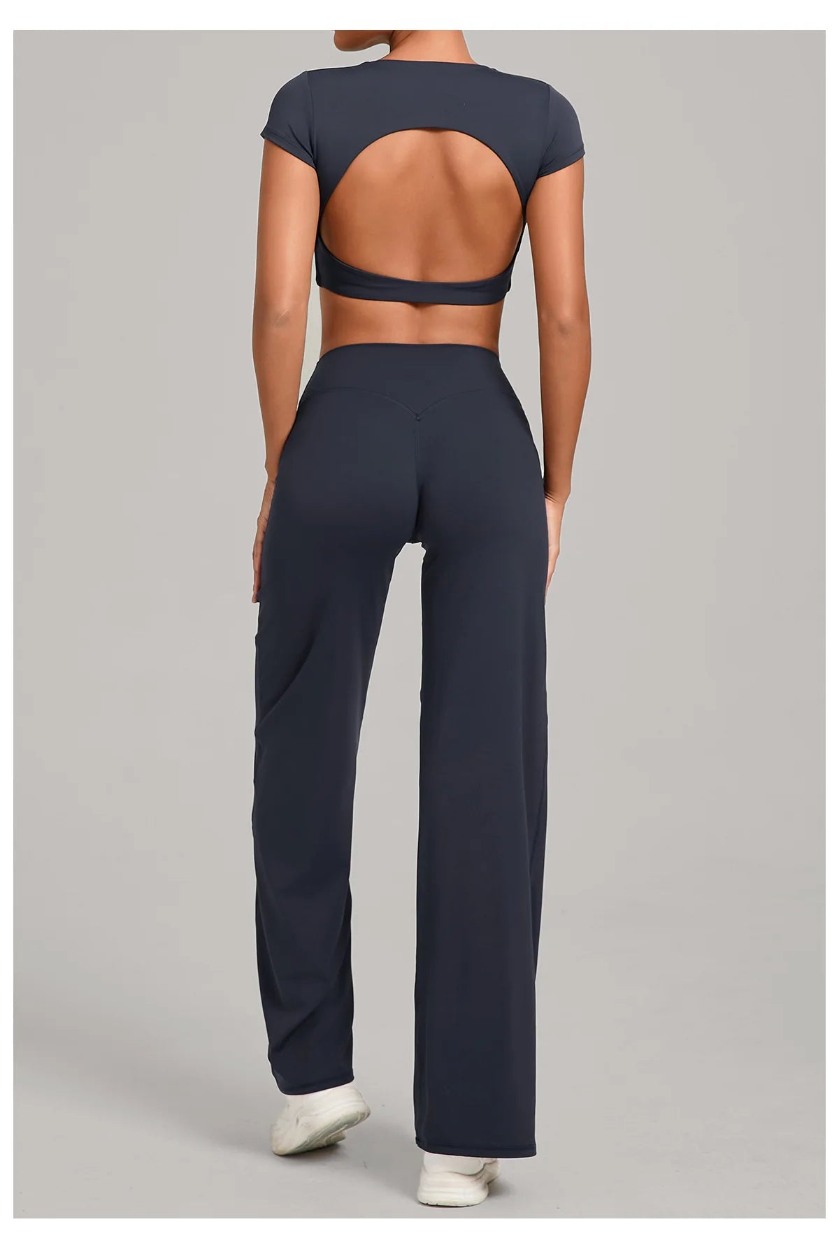 Women Tracksuit Yoga Suit 2PCS Sports Outfits Gym Set Running Workout Clothes Sports Short Sleeves Athletic Wear Yoga Clothing