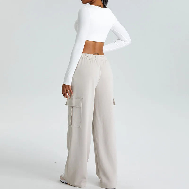 Yoga Shirts Women Crop Top Ribbed Long Sleeves Sexy Shirts for Women Yoga Sports Fitness Running Gym Clothes Push Up Workout Top