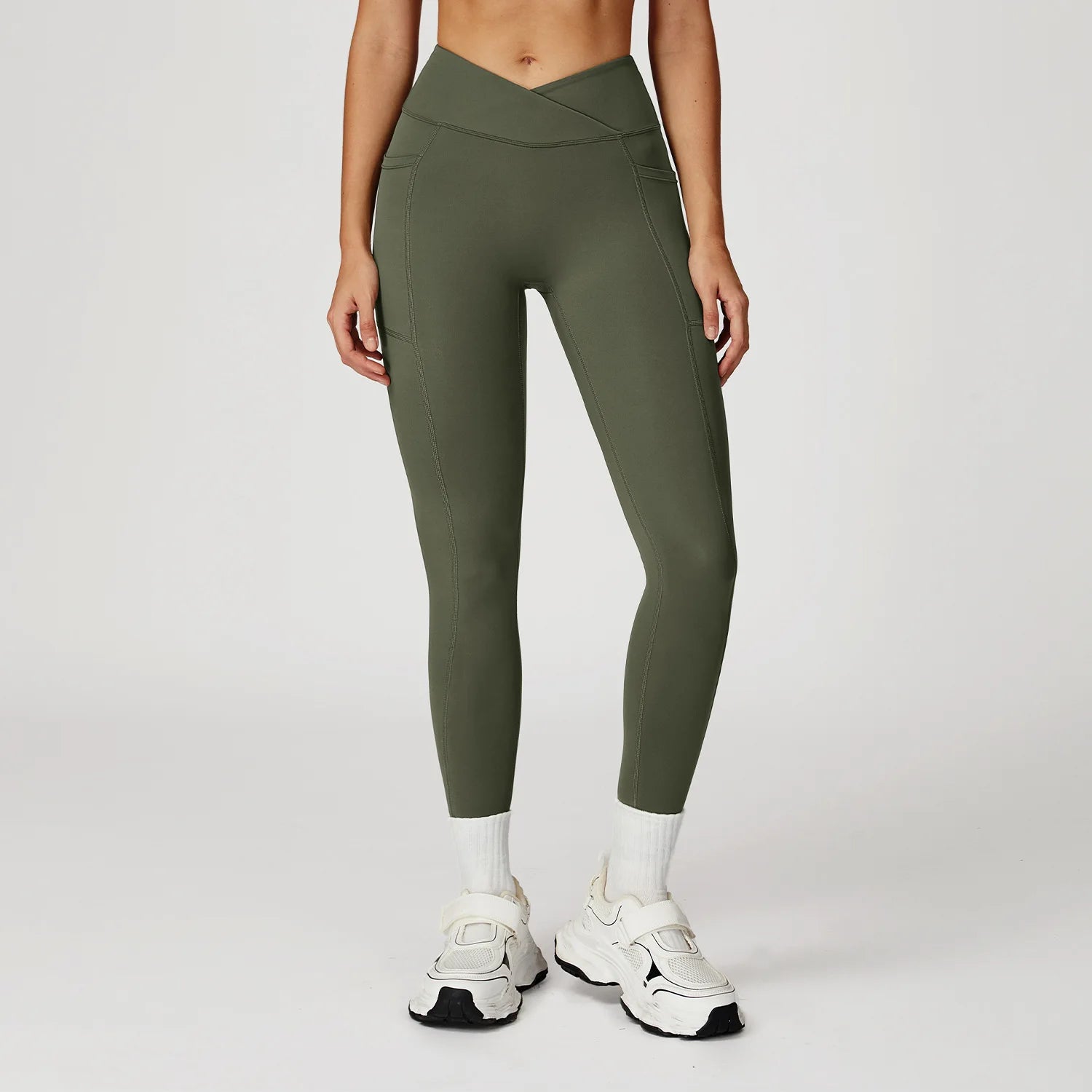 Yoga Pants Cross Waist Head Gym Leggings Women Sexy High Waist Booty Lifting Leggings Pants Women Sports Clothing Fitness Wear