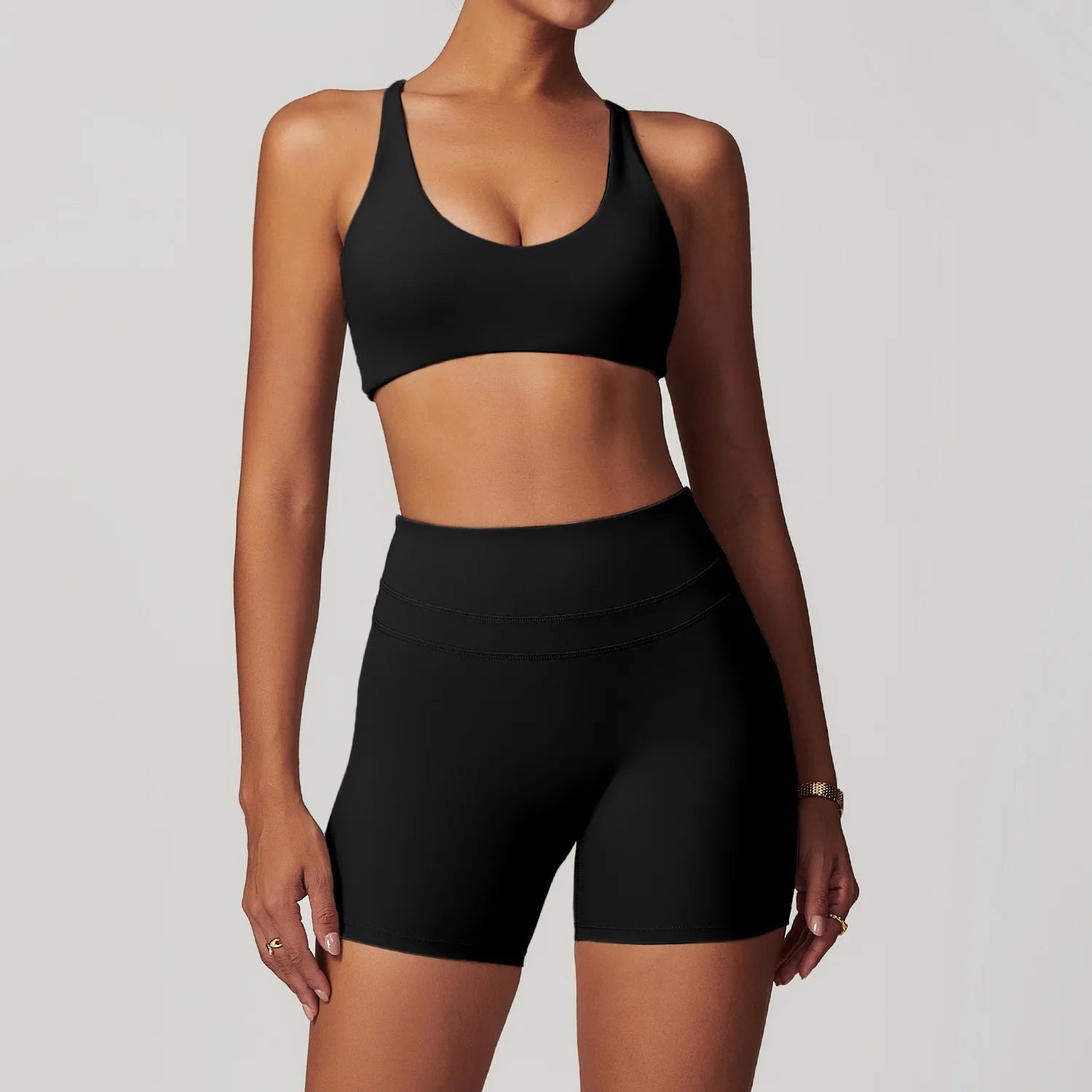 Yoga Suit 2PCS Sports Set Women Quick-Drying Gym Set Women Tracksuit Running Workout Short Sleeves Sports Yoga Clothing