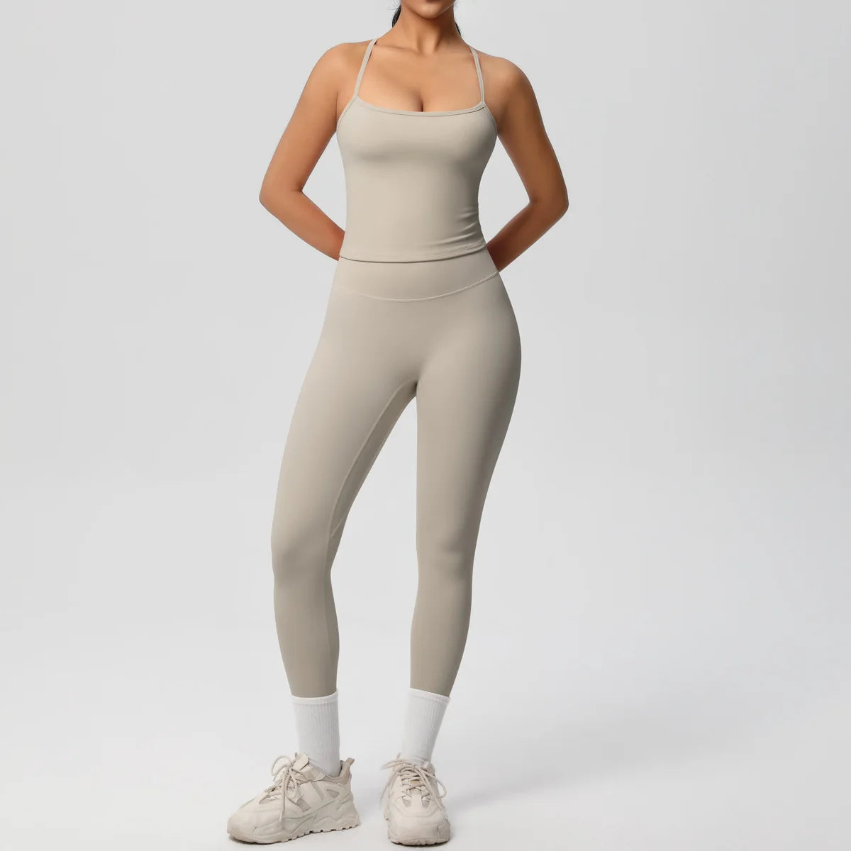 Yoga Outfits Women Tracksuit Fitness Suit Training Sleeveless Sport Gym Set Workout Overalls Sports Underwear Sportswear