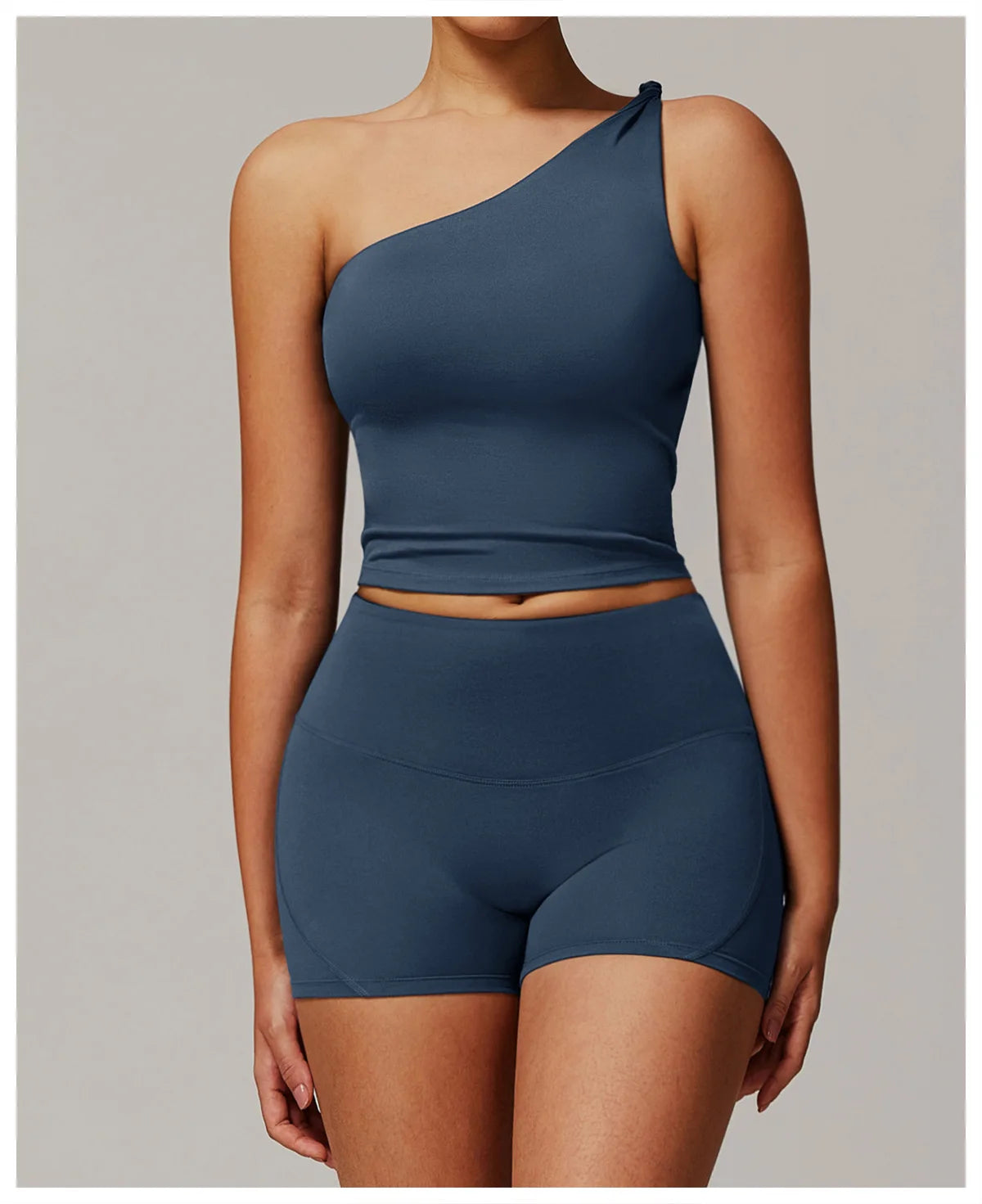 Single Shoulder Tank Top Women Gym Women Sports Underwear Push Up Crop Top Fitness Bra Breathable Running Athletic Sportswear