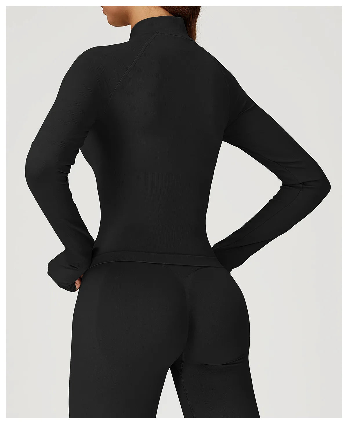 Seamless Zipper Jacket Women Crop Top Yoga T-shirts Solid Sports Top Long Sleeve Running Shirts Quick Dry Fitness Gym Sport Wear