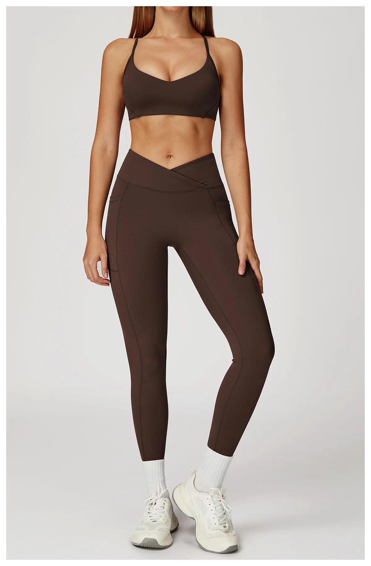 Yoga Pants Cross Waist Head Gym Leggings Women Sexy High Waist Booty Lifting Leggings Pants Women Sports Clothing Fitness Wear