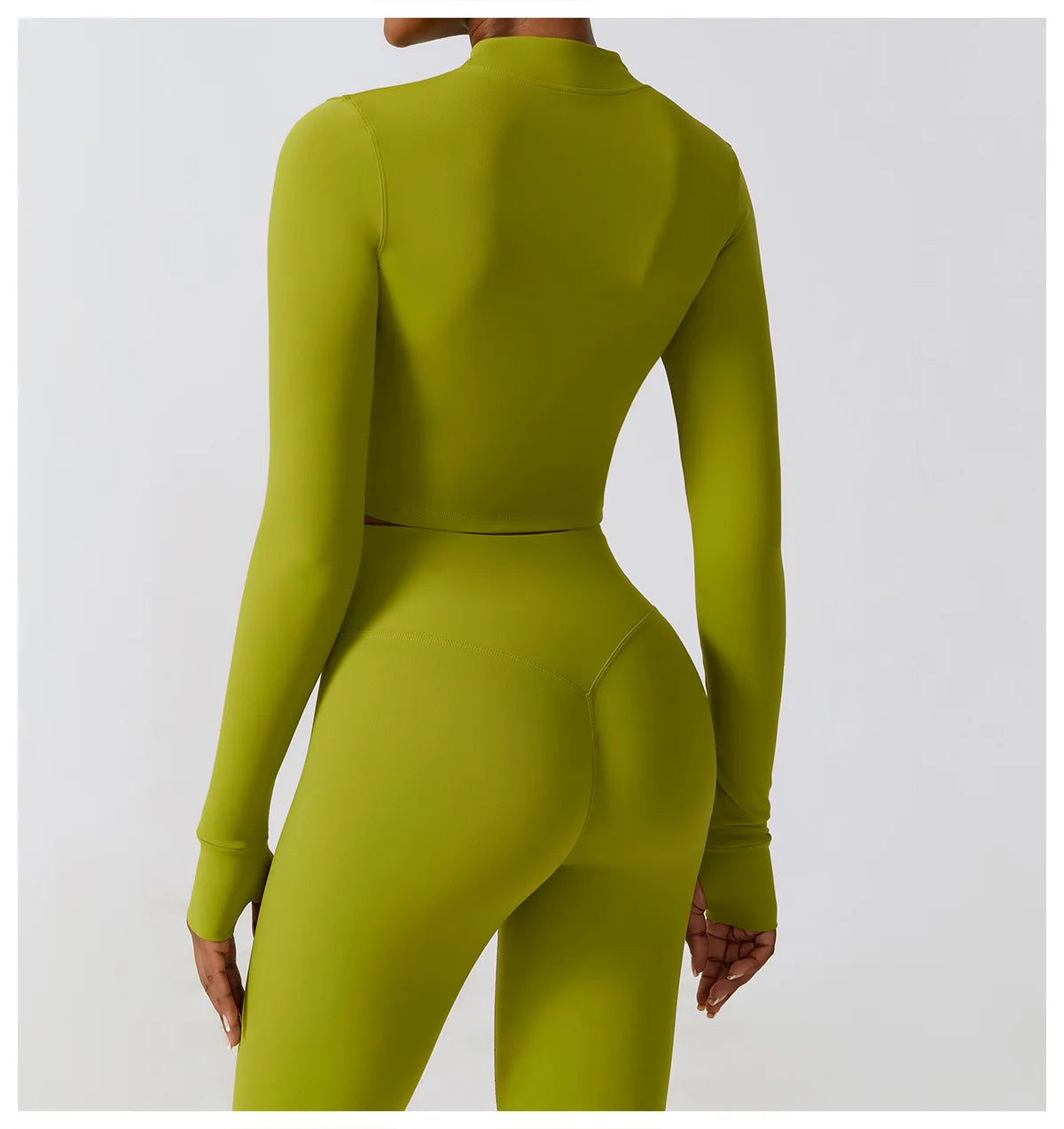 Women's Long Sleeve Top Zipper Jacket Yoga Shirts Running T-Shirt Workout Fitness Gym Sports Top Training Crop Top Clothes
