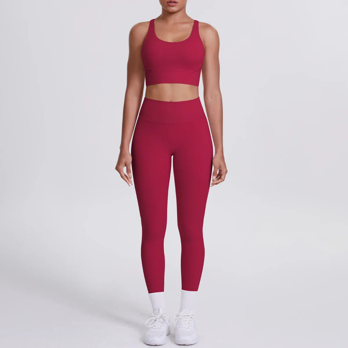 JJUREN Seamless Yoga Suit Women Tracksuit Sports Bra High Waist Leggings Yoga Outfit Gym Set Fitness Workout Clothes Sportswear