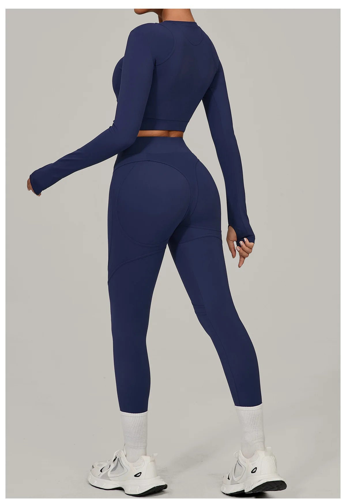 Women Tracksuit 2PCS Yoga Suit Sports Set Women Quick-Drying Gym Set Running Workout Long Sleeve Sports Shirt Yoga Clothing