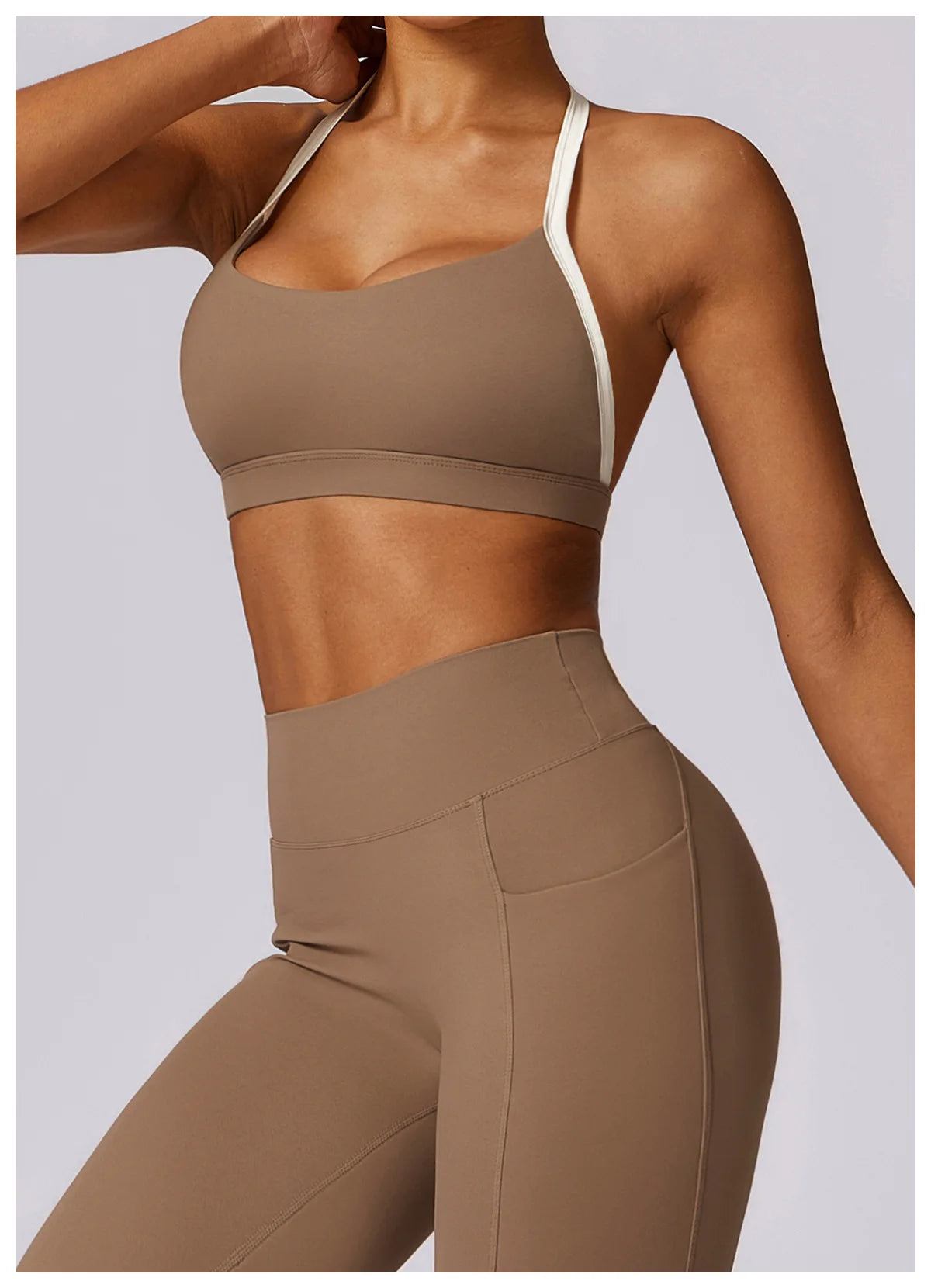 Women's Neck Hanging Back Beauty Yoga Bra Quick Drying Sports Underwear Gym Push Up Workout High-intensity Running Fitness Vest