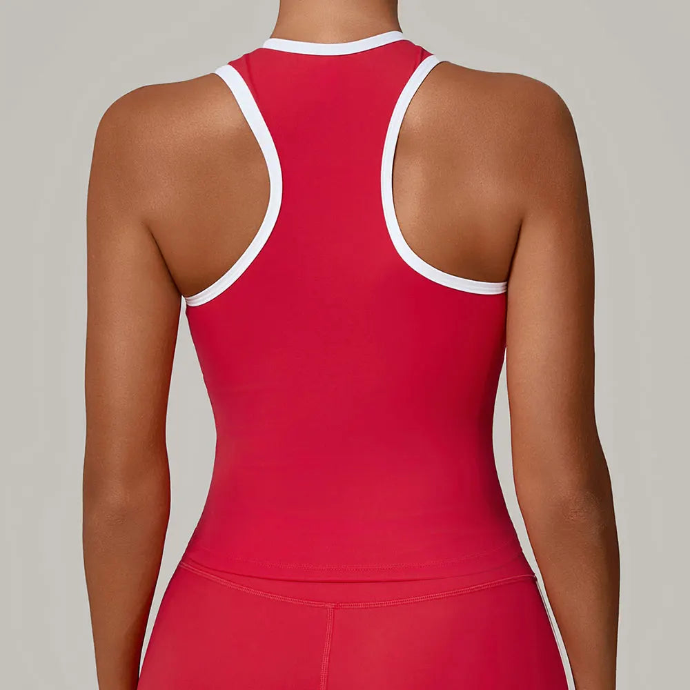 Women's Impact Strappy Top Sports Underwear Yoga Vest Fitness Tank Top Gym Beautiful Open Back Bra Running Workout Halter Bra