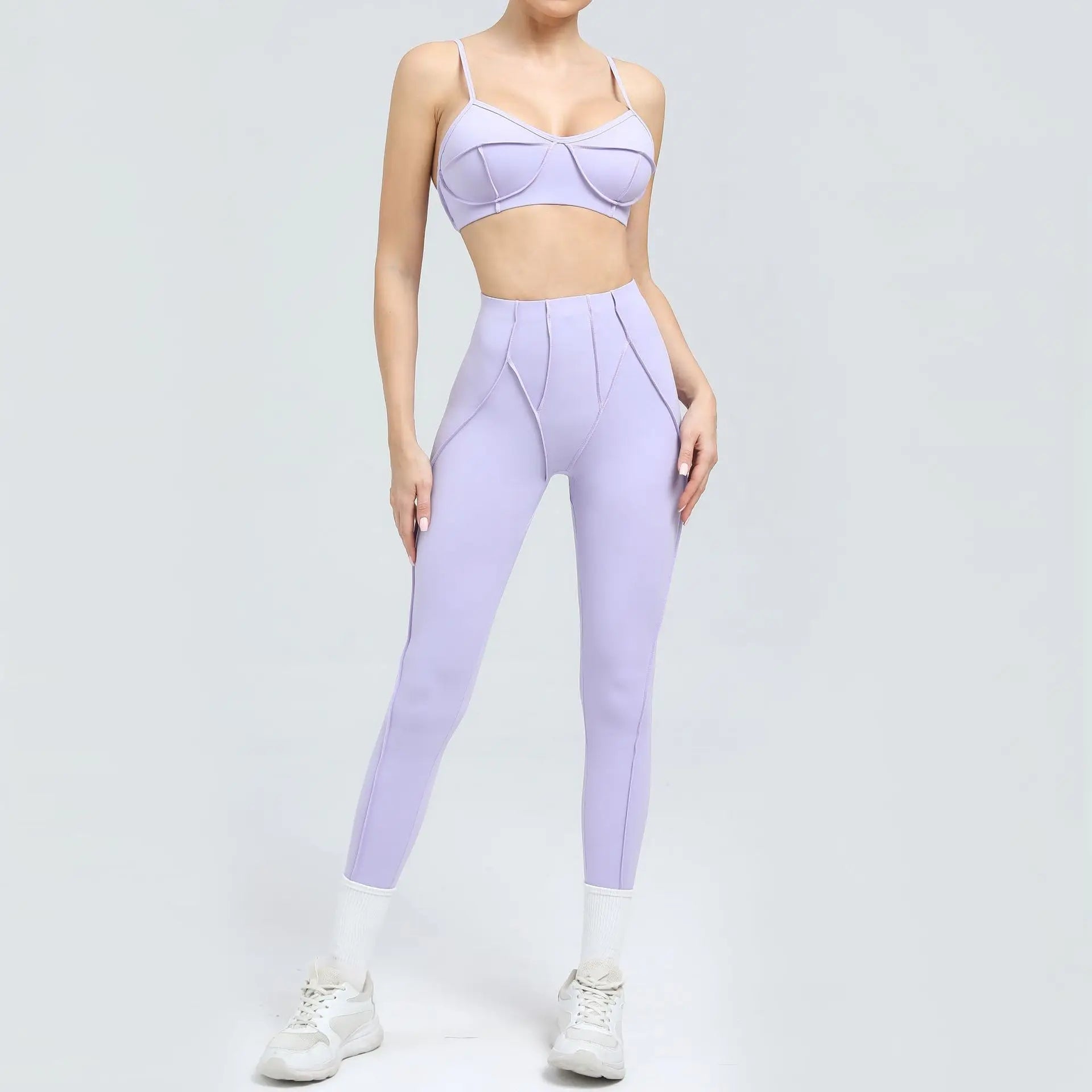 Women's Tracksuit 2 Pieces Seamless Yoga Set Workout Push Up Sportswear Gym Clothing High Waist Leggings Fitness Sports Suits