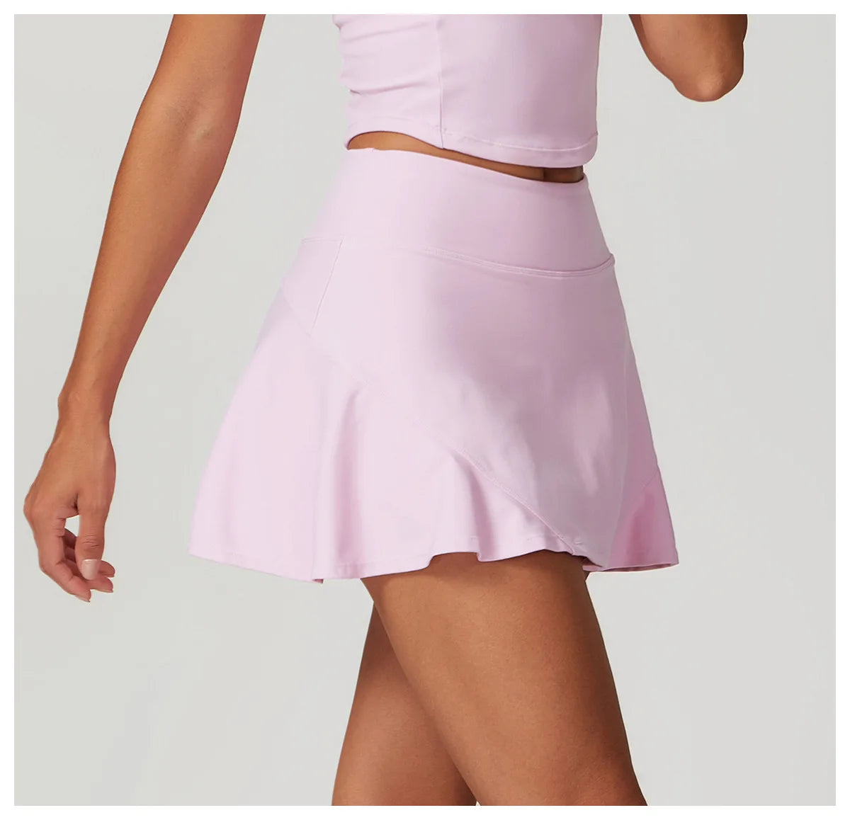 High Waist Sports Skirt Women Culottes Yoga Fitness Tennis Lining Anti Light Running Quick Drying Skirt Suitable Running Yoga