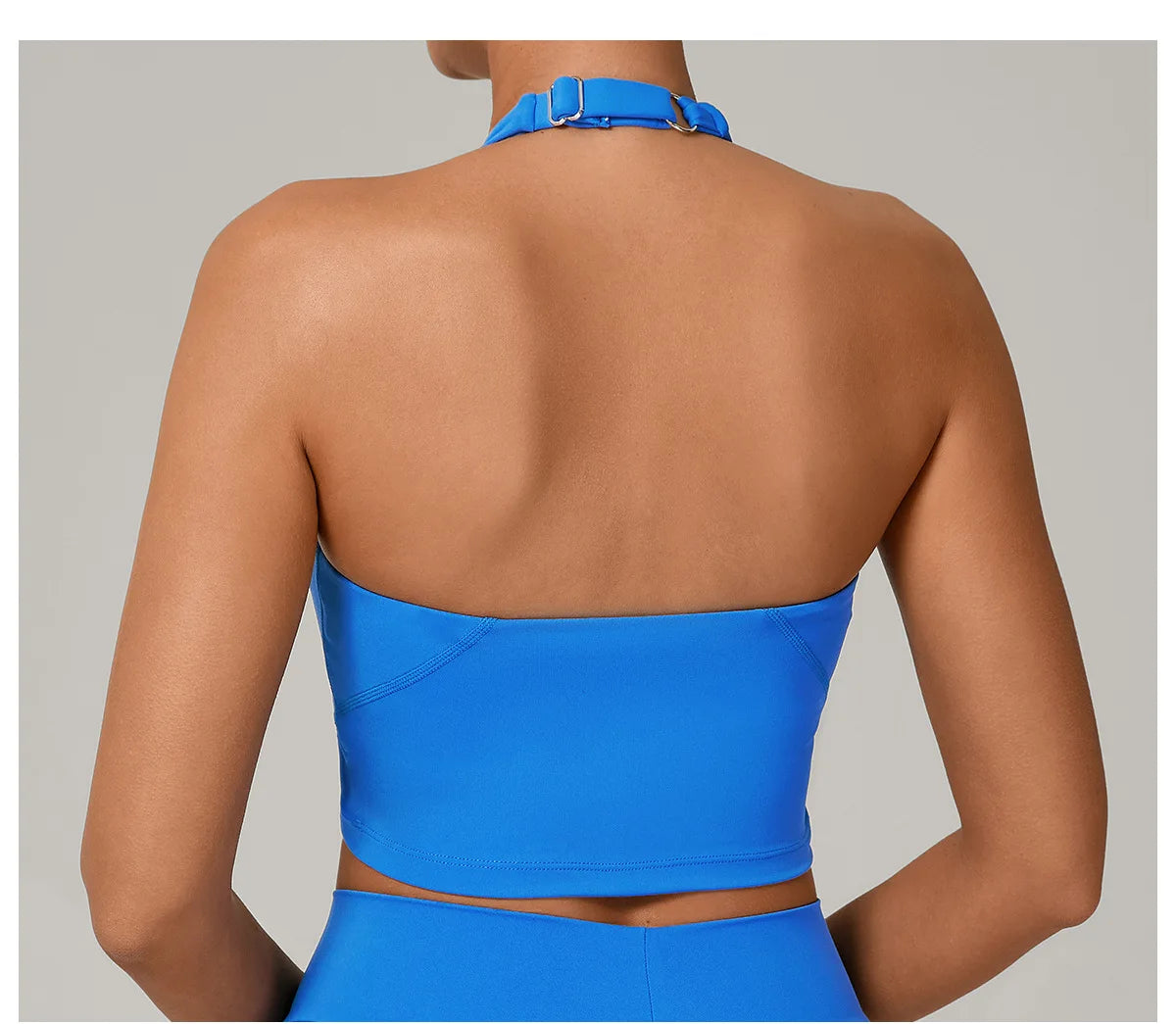 Sexy Impact Sports Bra Women Halter Top High Support Push-up Open Back Gym Bra Shockproof Running Fitness Yoga Workout Underwear