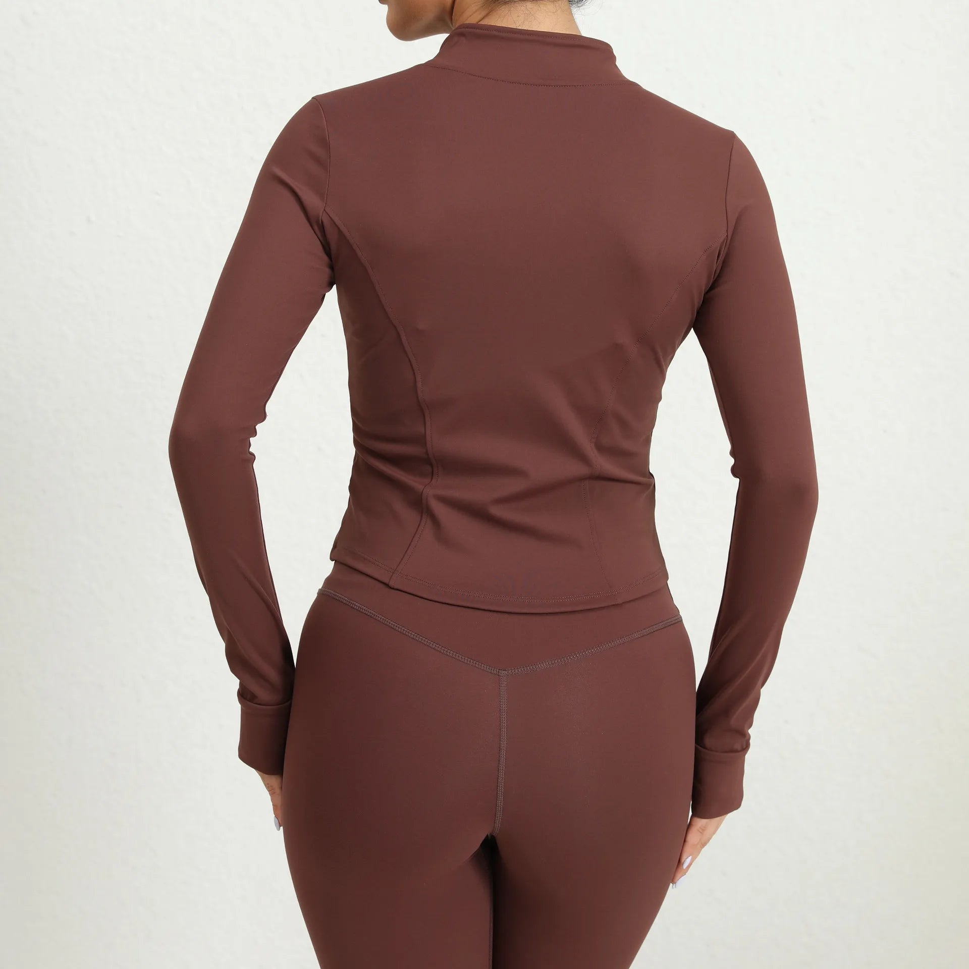 Women Jacket Slim Fit Long Sleeved Zipper Fitness Coat Yoga Crop Tops With Thumb Holes Gym Jacket Workout Tracksuit Sweatshirts