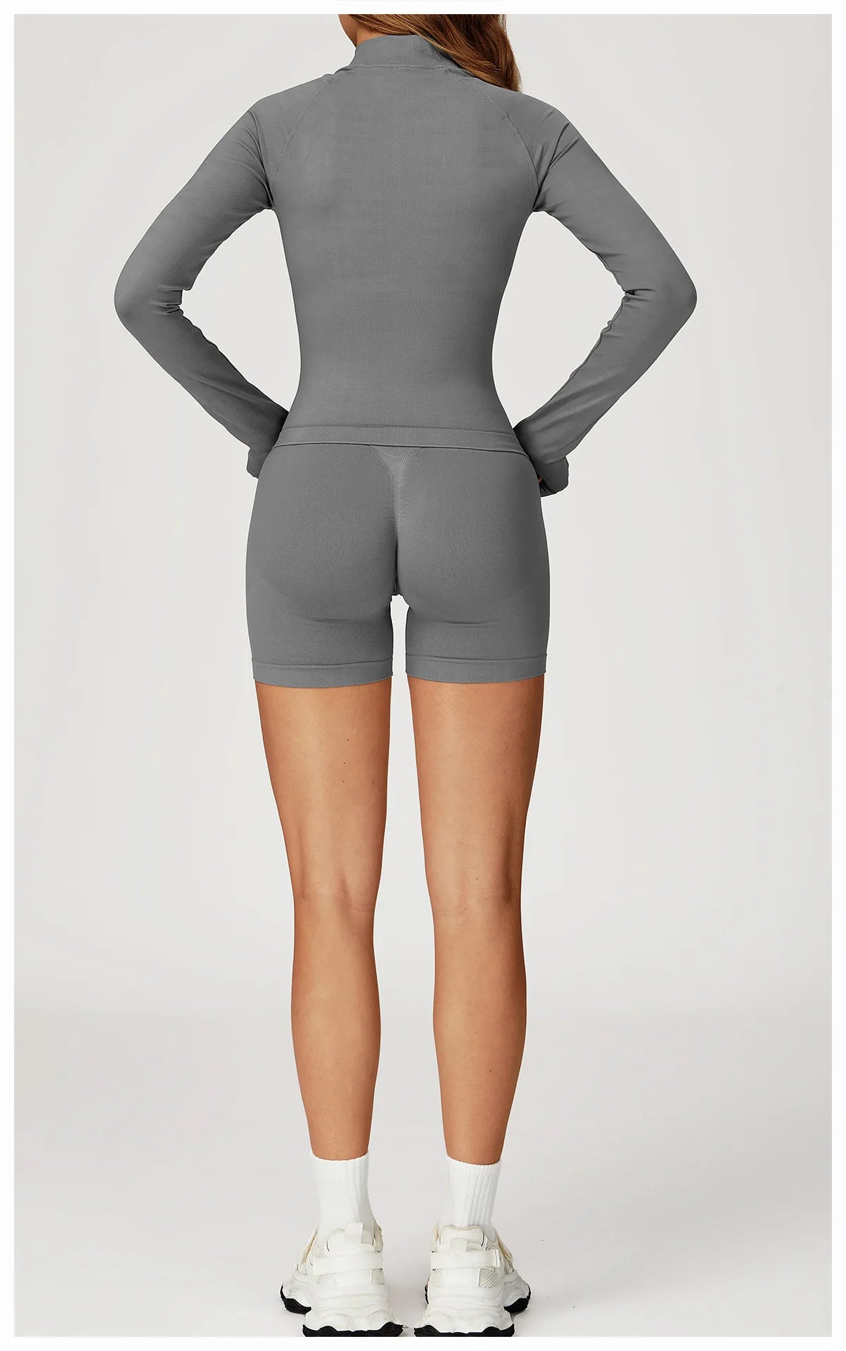 2PCS Seamless Yoga Set Gym Clothes Athletic Wear Women Fitness Set Tracksuits Sports Long Sleeved Gym Suit Leggings Sportswear