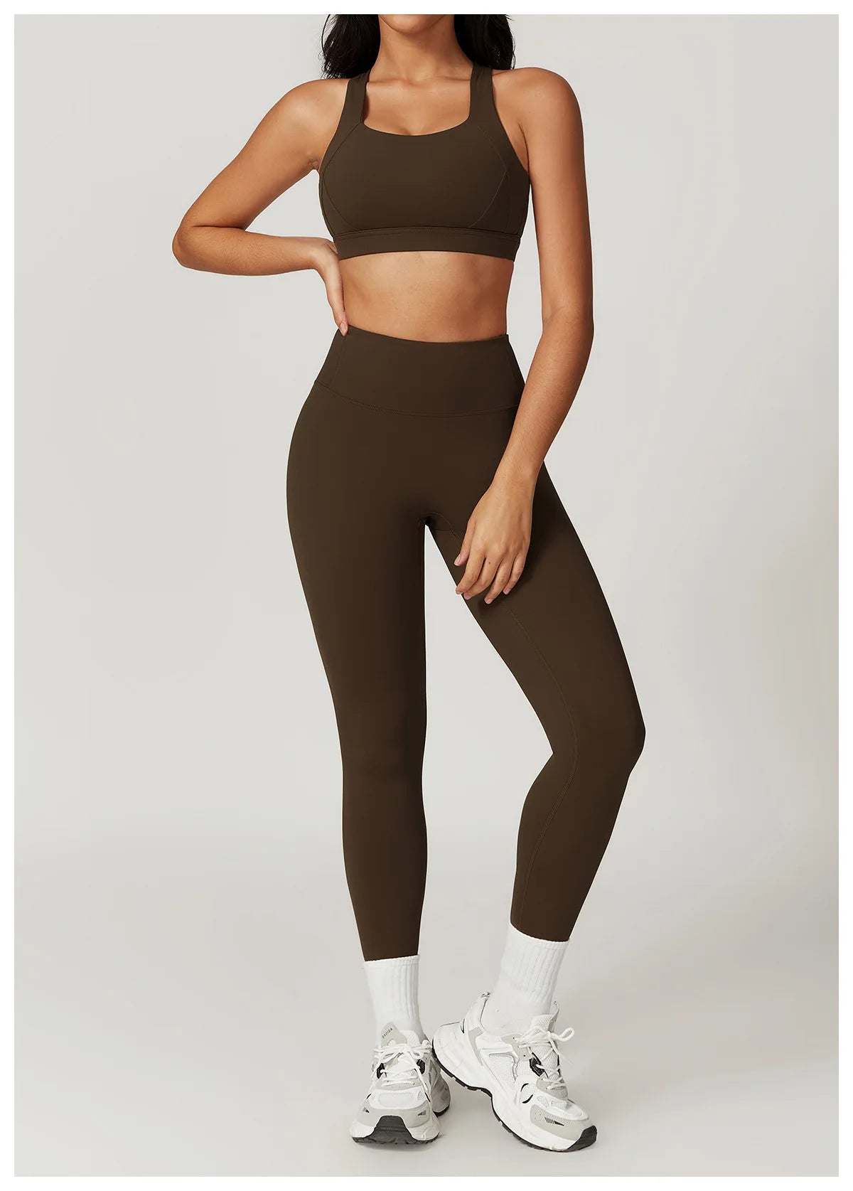 2PCS Women's Tracksuit Athletic Wear Yoga Set Workout Shorts Sportswear Gym Clothing High Waist Leggings Fitness Bra Sports Suit