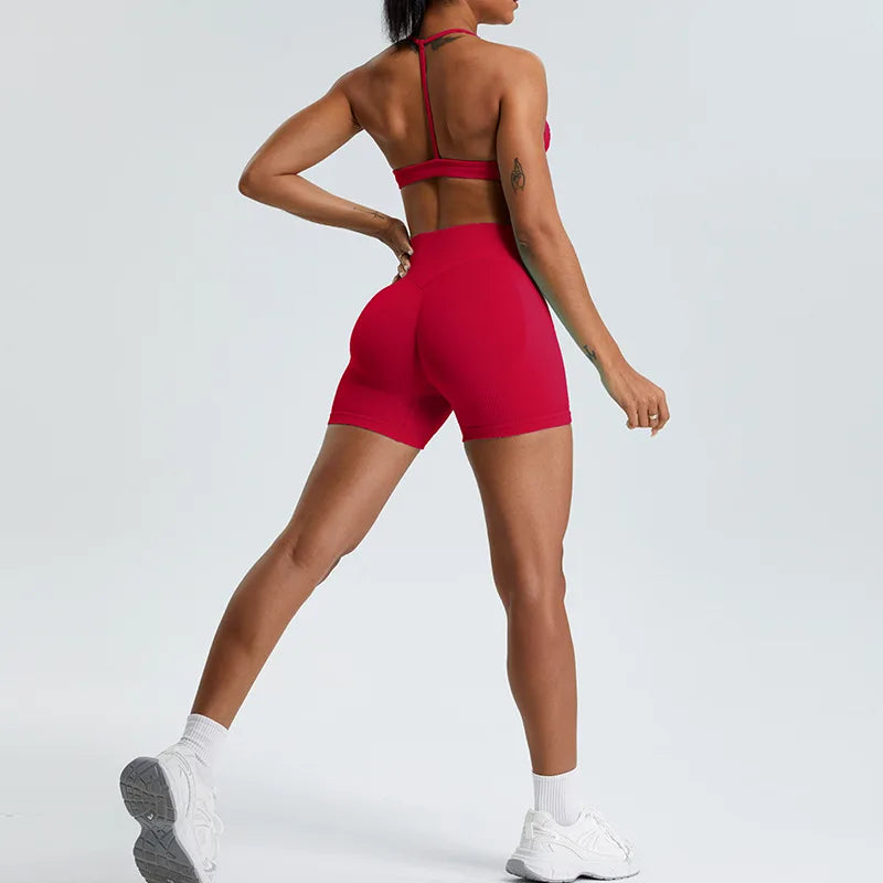 Seamless 2PCS Sportswear Yoga Set For Women Gym Clothes Sportswear Yoga Suits Fitness Set Tracksuits Sports Bra Gym Leggings Set
