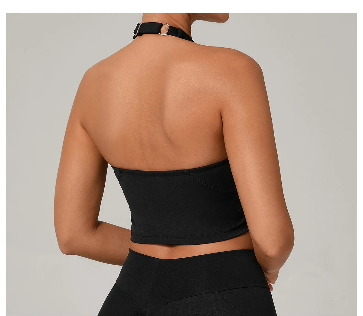 Sexy Impact Sports Bra Women Halter Top High Support Push-up Open Back Gym Bra Shockproof Running Fitness Yoga Workout Underwear