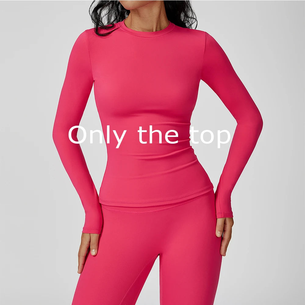 Yoga Shirts For Women Long Sleeve Fitness Running Push Up Gym Shirts Female Workout Breathable High Elastic Sports Top