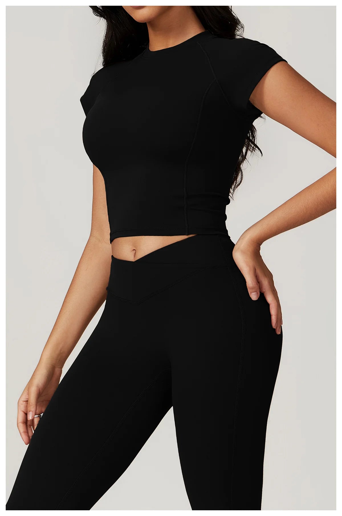 Sports T-shirt Women Fitness Top Short Sleeves Yoga Dance Clothes High Elastic Running Shirts Gym Push Up Workout Top Tee
