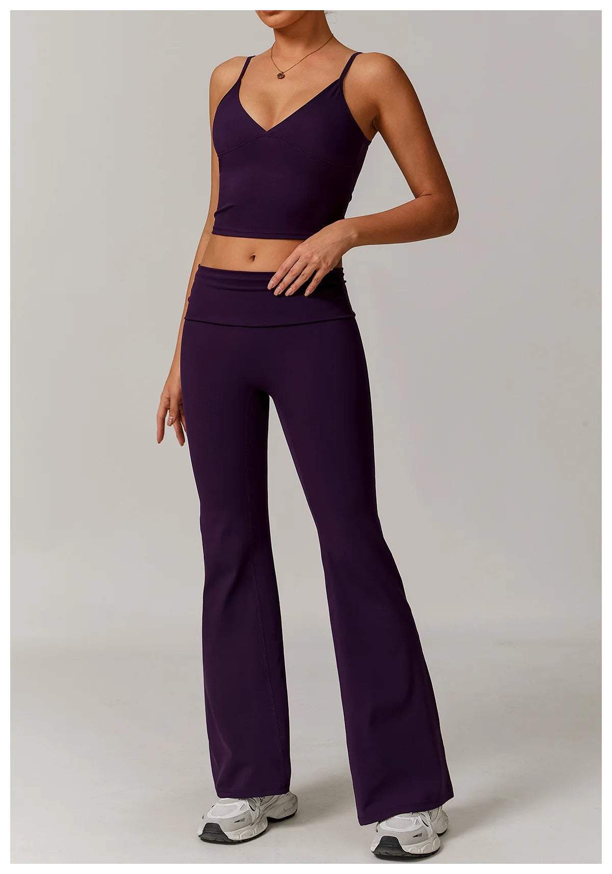 Flare Leggings Yoga Pants Women High Waist Wide Leg Yoga Pants Gym Sports Slim Flared Tights Pants Control Tummy Dance Trousers
