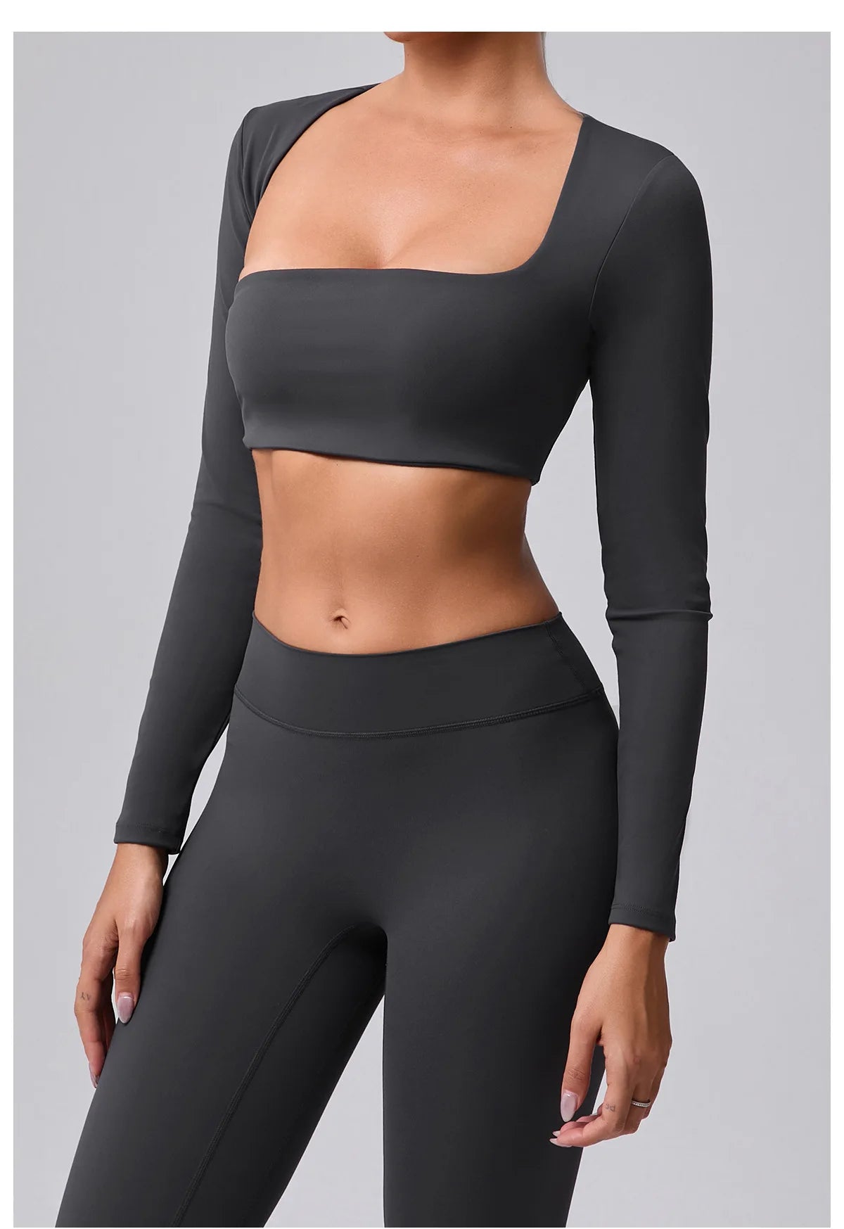 Women Yoga Shirts Crop Top Sexy Long Sleeves Shirts for Women Yoga Sports Running Fitness Gym Clothes Push Up Workout Tops