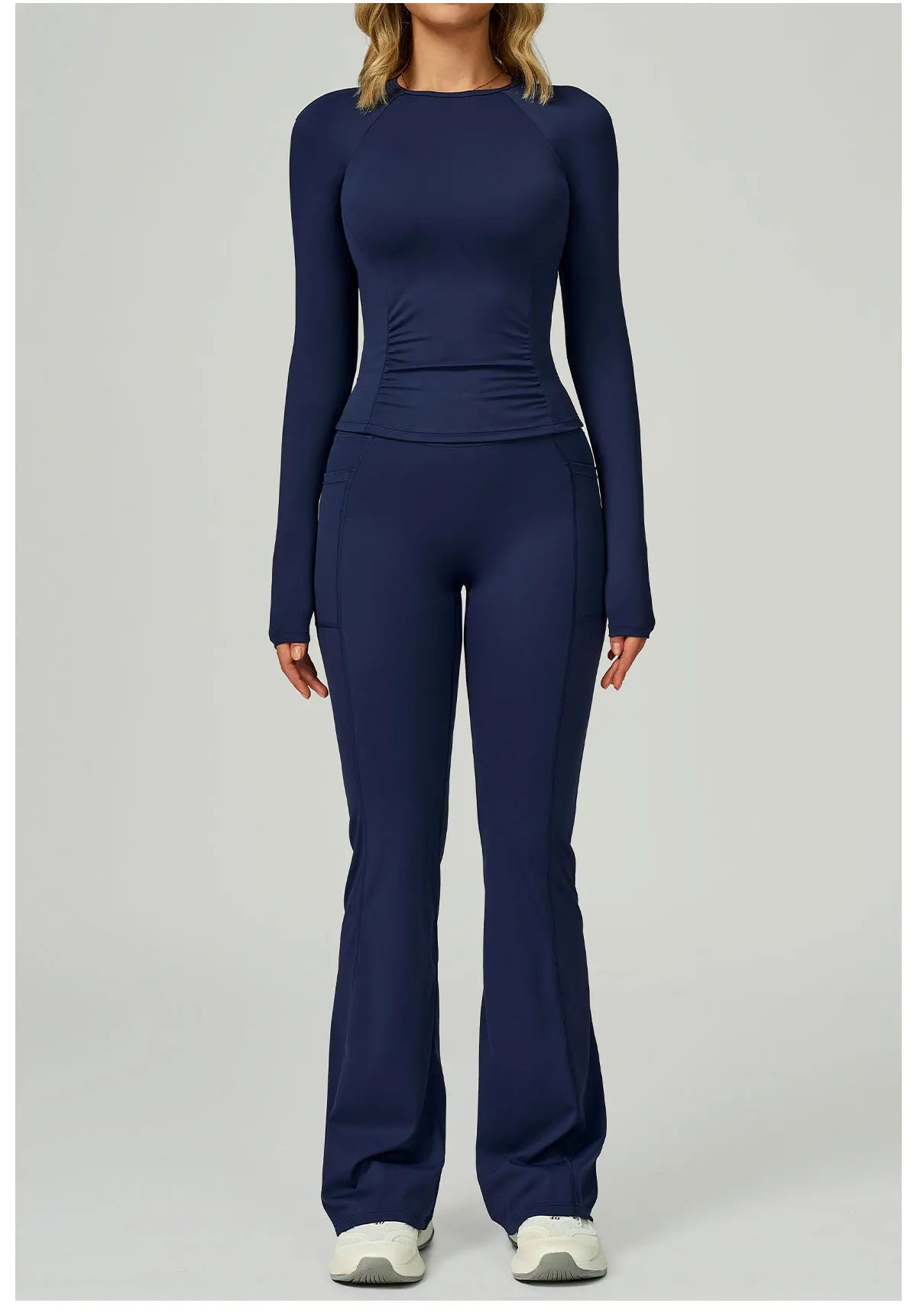 2 Pieces Yoga Suit Women Sports Set Quick-Drying Gym Set Women Tracksuit Running Workout Long Sleeve Sports Yoga Clothing