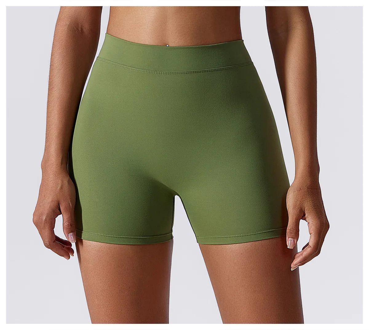 Women Yoga Shorts High Waist Scrunch Butt Lifting Comfort Fitness Gym Tights Squat Proof Naked Feel V-shaped Back Sports Shorts