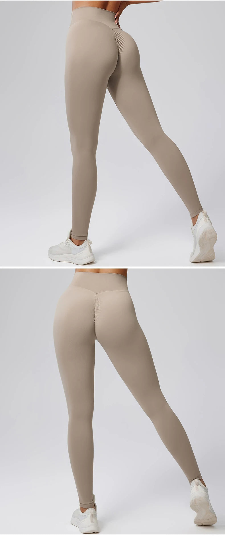 High Waist Solid Leggings Women Slim Tights Fitness Elastic Yoga Leggings Push Up Butt Knit Fashion Gym Push Up Workout Pants