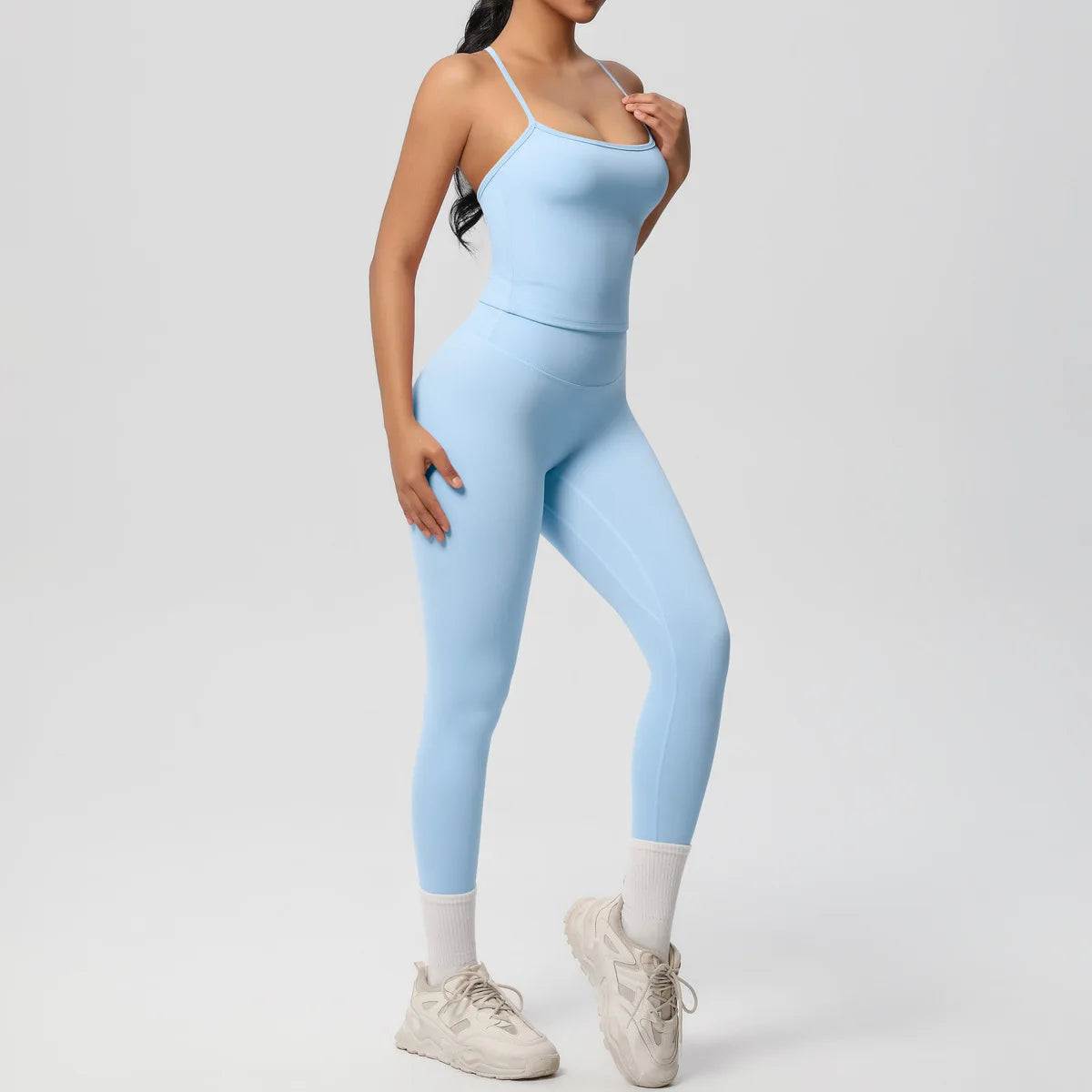 Yoga Outfits Women Tracksuit Fitness Suit Training Sleeveless Sport Gym Set Workout Overalls Sports Underwear Sportswear