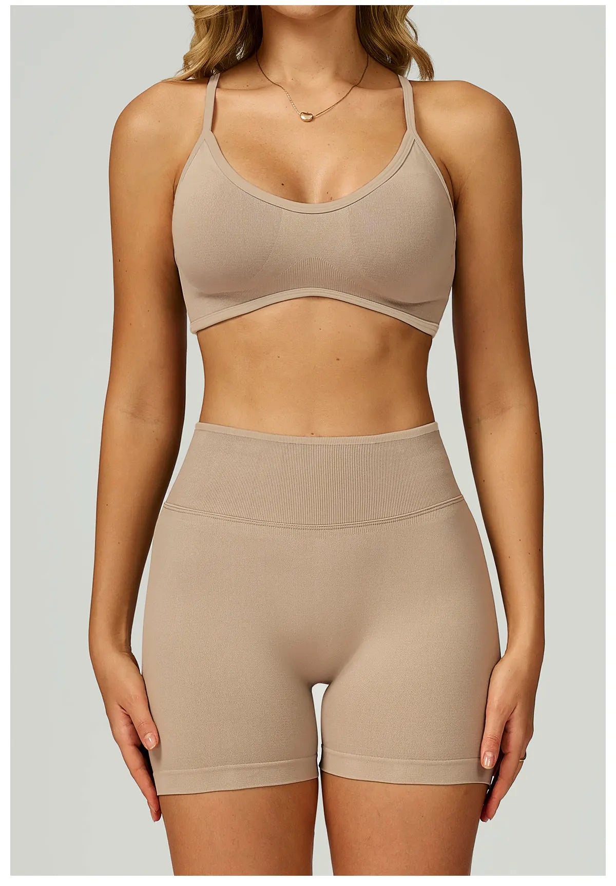 Women Seamless Halter Sports Bra High Support Push-up Open Back activewear Gym Tank Top Fitness Underwear Yoga Workout Brassiere
