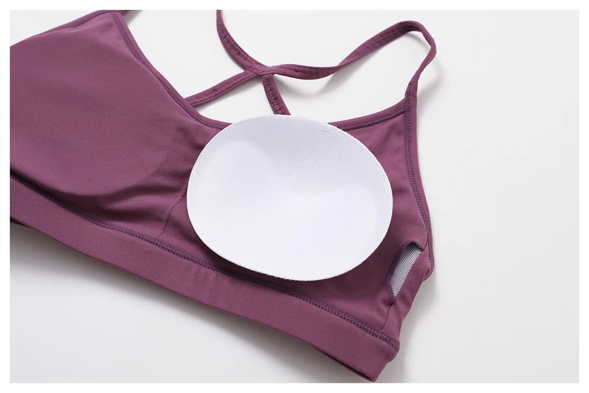 Women Workout Sports Underwear High Support Sports Top Push Up Yoga Bra Gym Crop Top Fitness Bra Running Brassiere Sportswear