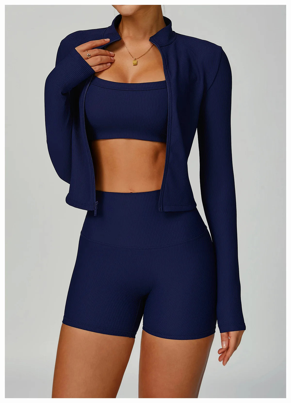 Yoga Jacket Women's Coat Standing Collar Yoga Long Sleeved Sports Jacket Running Training Fitness Top Gym Workout Running Tops