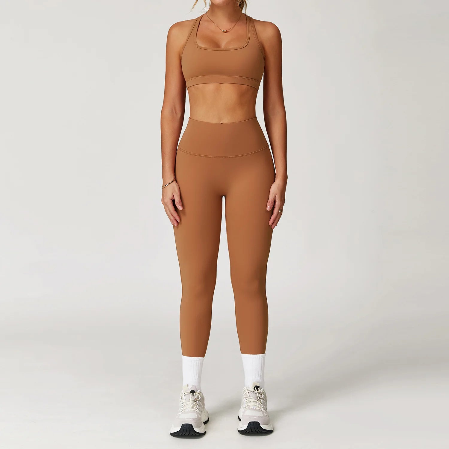 Yoga Set 2 Pieces Women Clothes Workout Outfits Fitness Sportswear Gym Tracksuit High Waist Leggings Sports Bra Athletic Wear