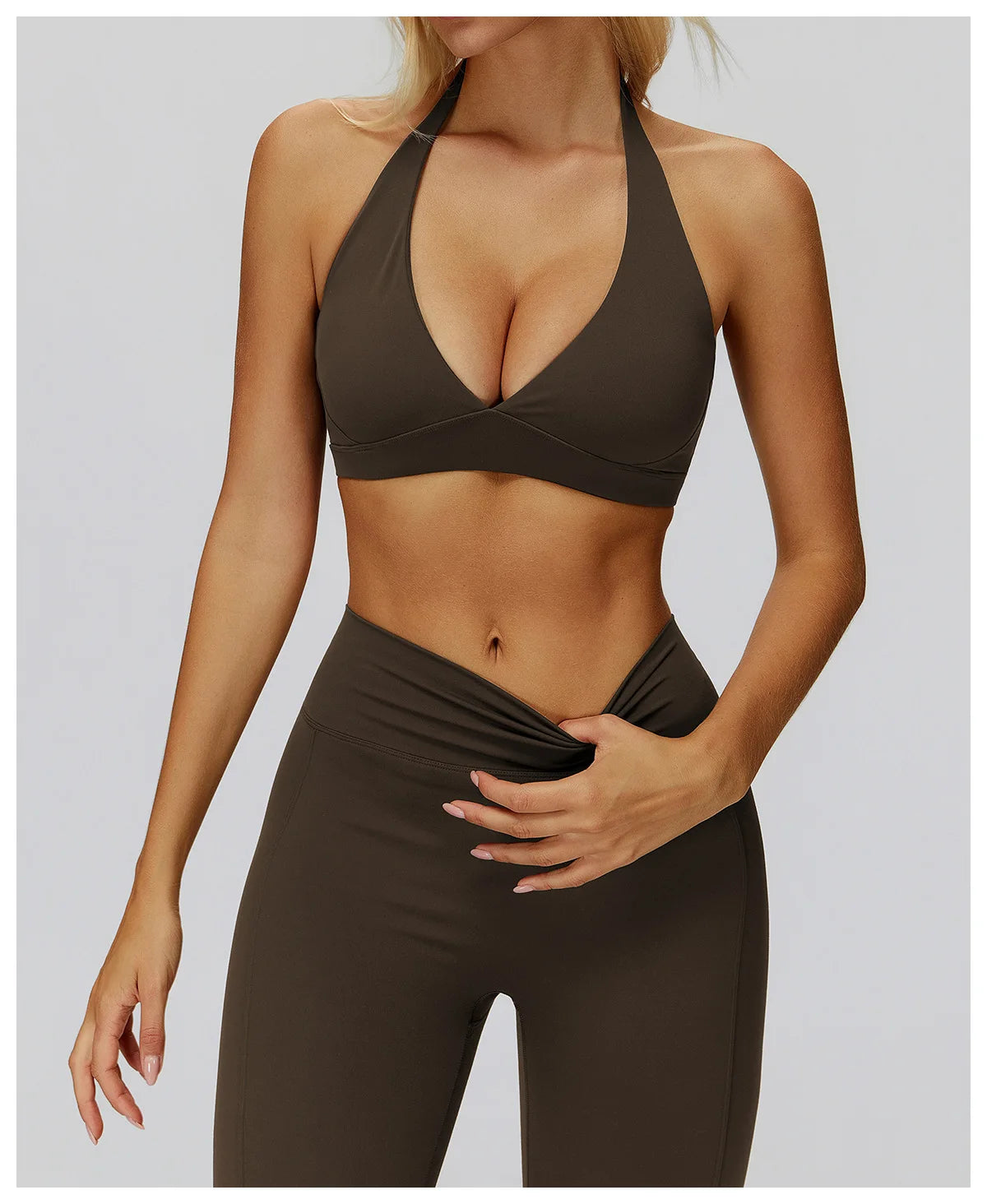 Women Impact Sports Bra Seamless Halter Top High Support Push-up Open Back Gym wear Fitness Push Up Yoga Bra Workout Underwear