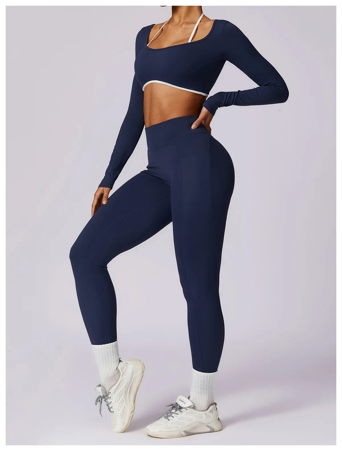Hollowing Out Yoga Shirts For Women Long Sleeve Fitness Running Gym Clothes Workout Dry Fit Breathable High Elastic Sports Top