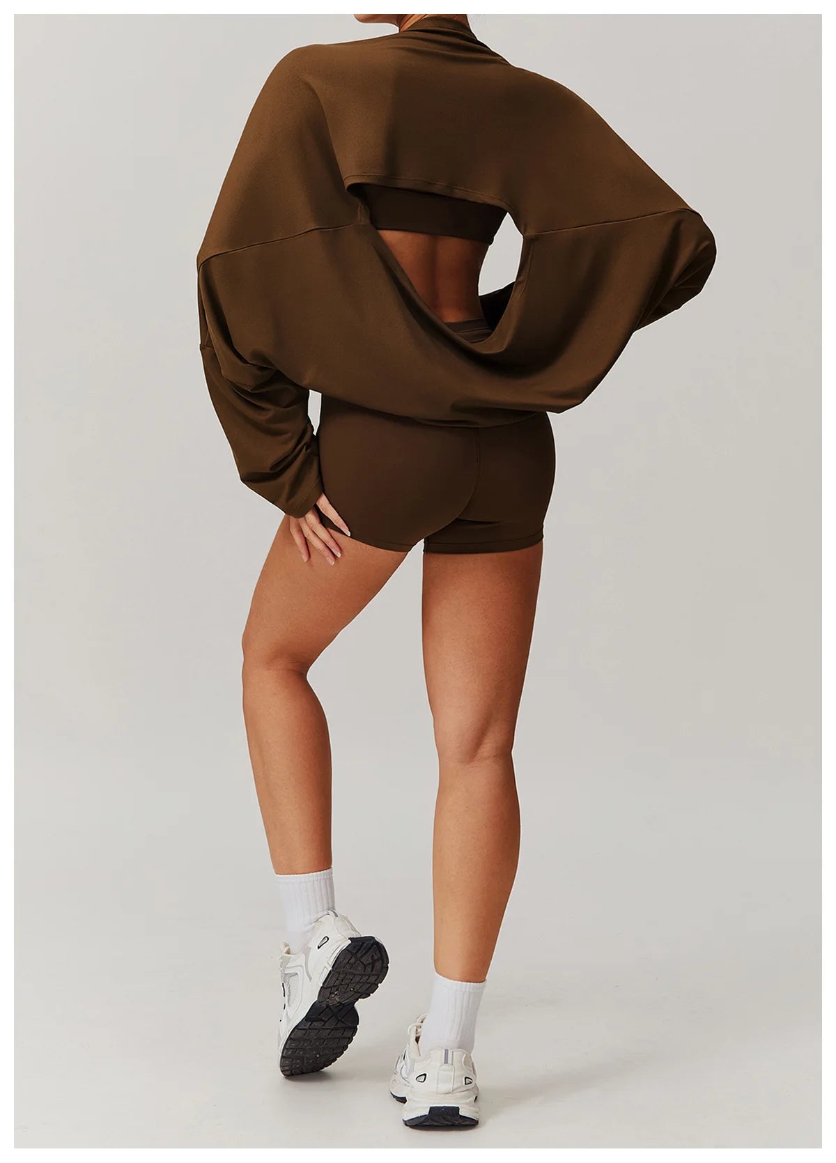 Running Fitness Sports Long Sleeved Top Women's One Shoulder Batwing Sleeve Loose Breathable Casual Long Sleeved Sexy Yoga Top