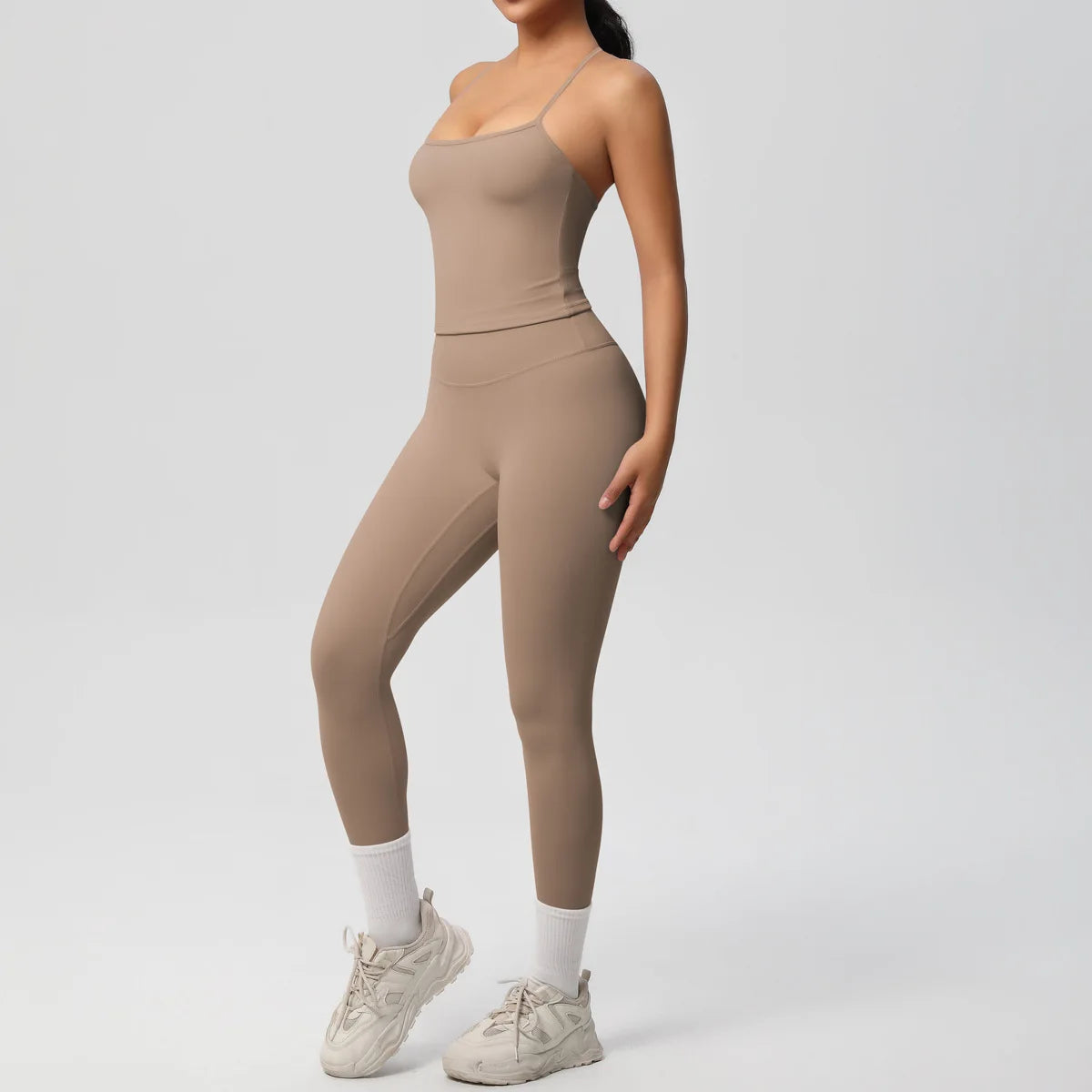 Yoga Outfits Women Tracksuit Fitness Suit Training Sleeveless Sport Gym Set Workout Overalls Sports Underwear Sportswear