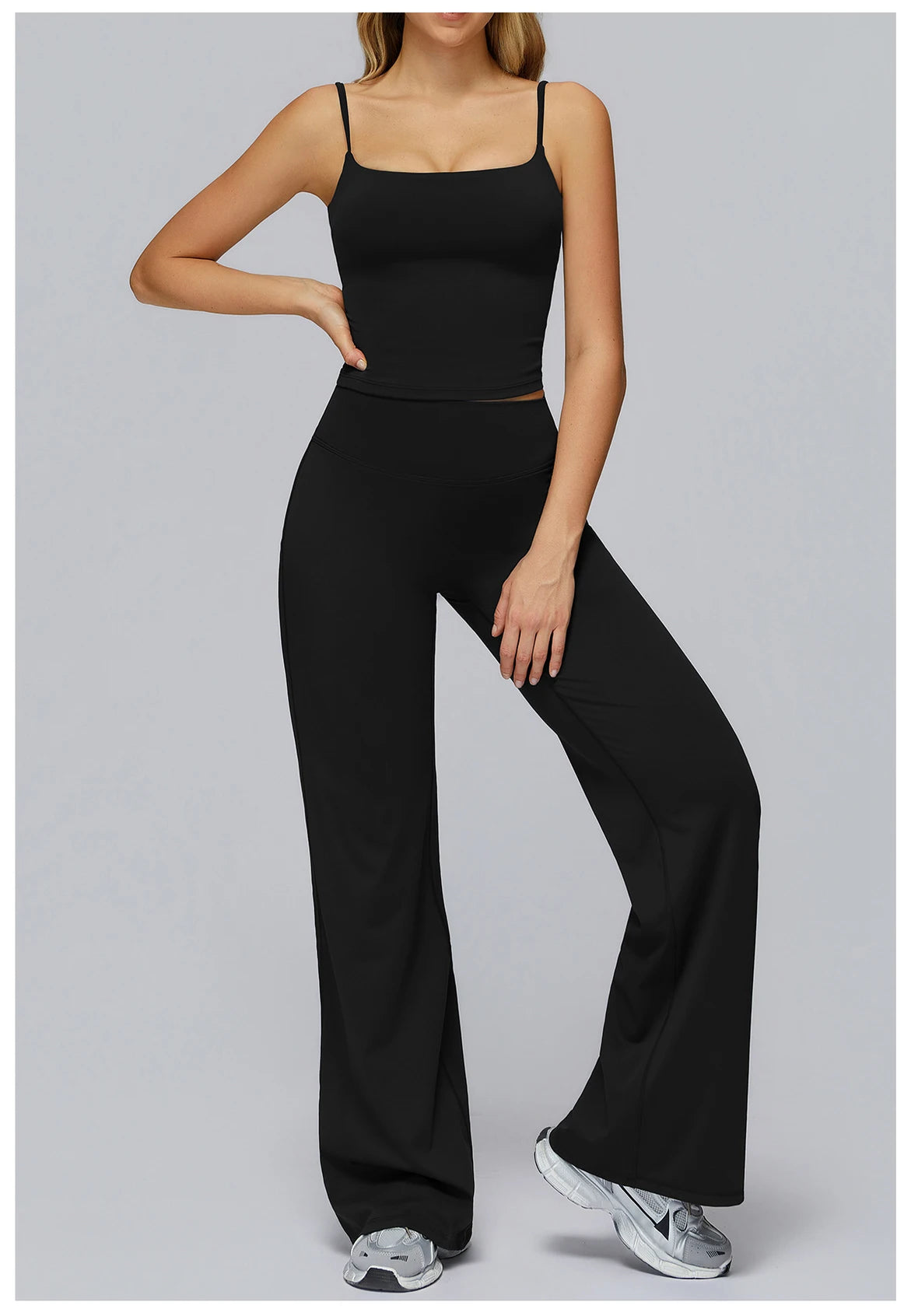 Yoga Set 2PCS Women Sportswear Workout Clothes Seamless Athletic Wear Gym Legging Fitness Bra Crop Top Long Sleeve Sports Suits