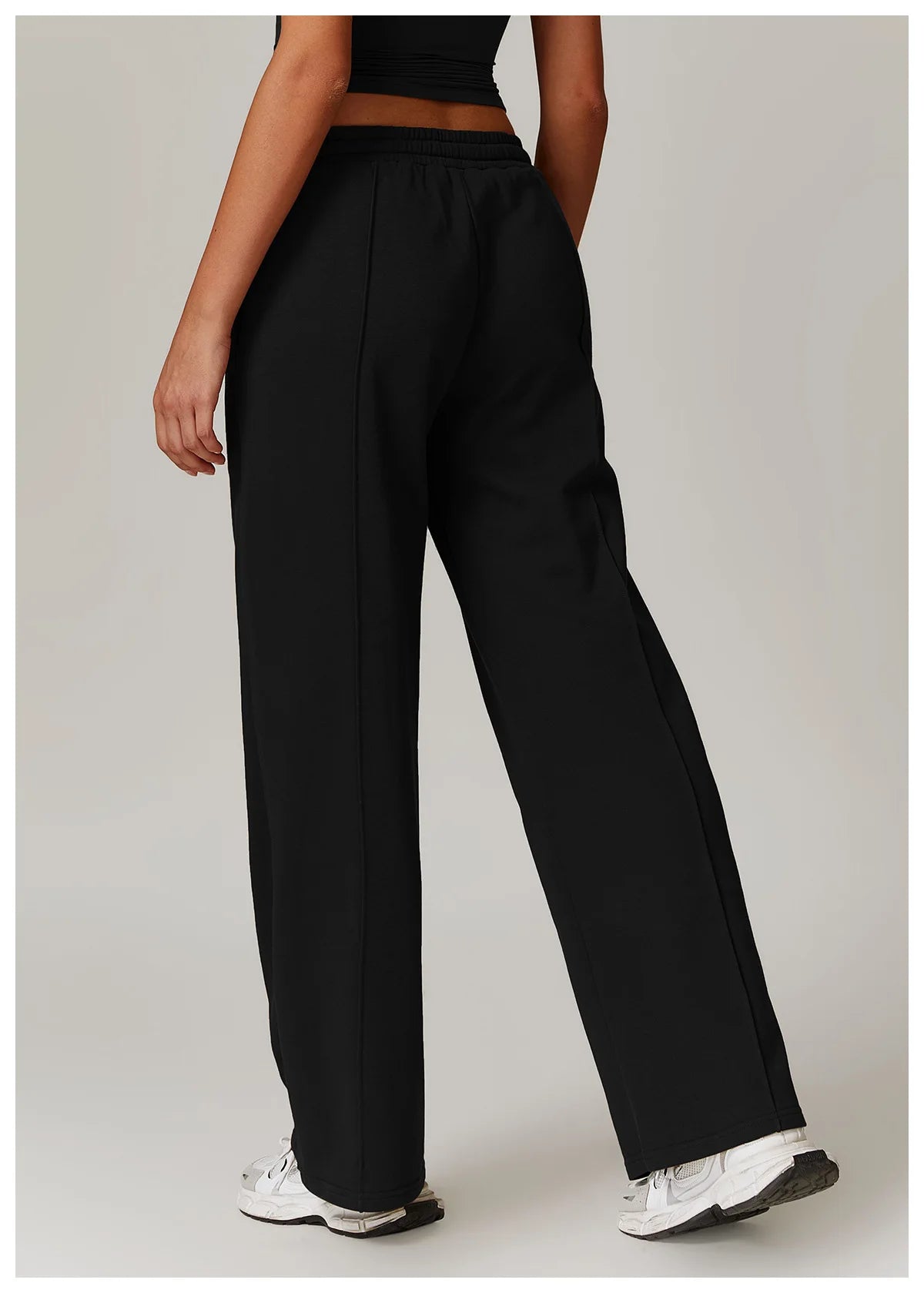 Winter High Waist Loose Fit Sports Sweatpants for Women Pocket Straight Leg Casual Pants Fitness Running Sports Pants for Women