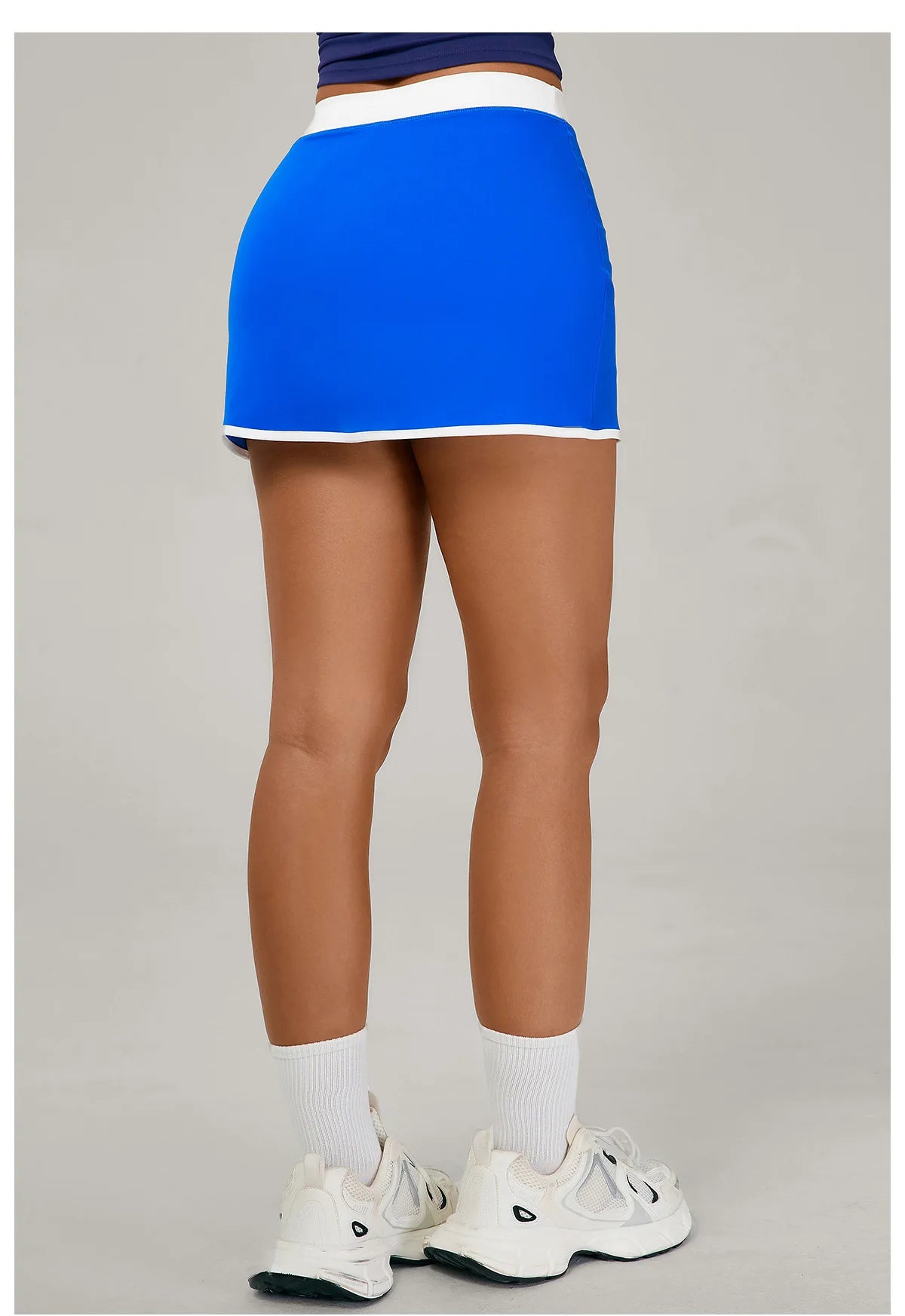 Color Blocking Sports Short Skirt Women's Yoga Short Skirt Tight Fitting Splicing Anti Glare Running Fitness Yoga Tennis Skirt