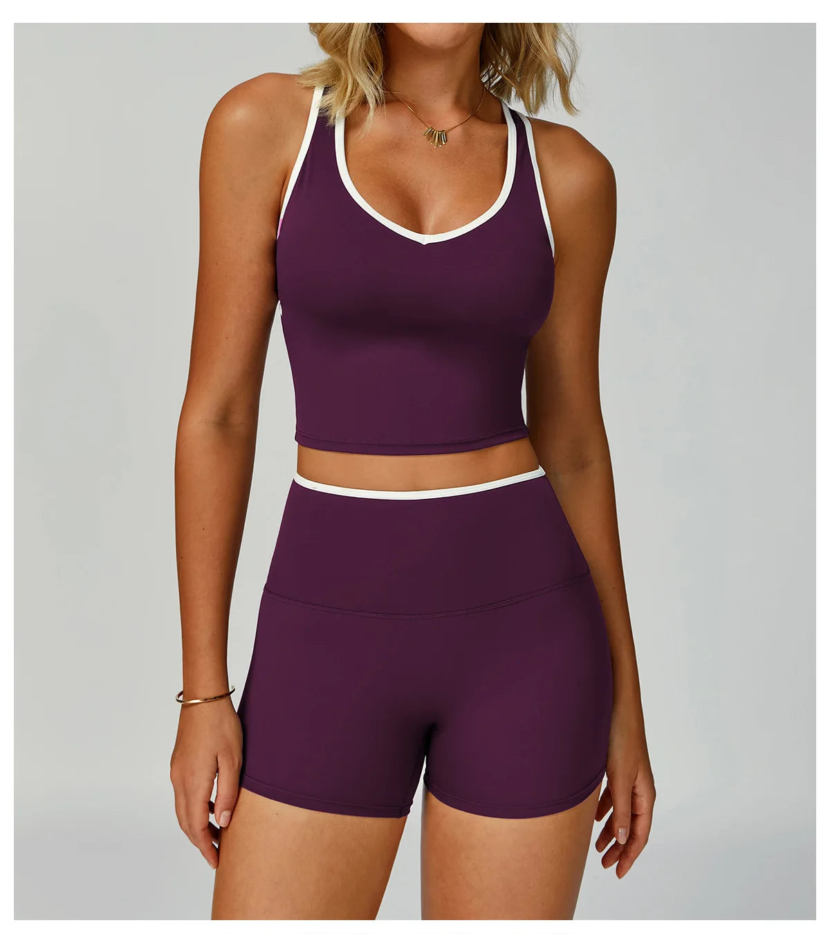 Gym Tracksuit Yoga Set 2 Pieces Workout Outfits Fitness Sportswear High Waist Leggings Sports Bra Athletic Wear Women Clothes