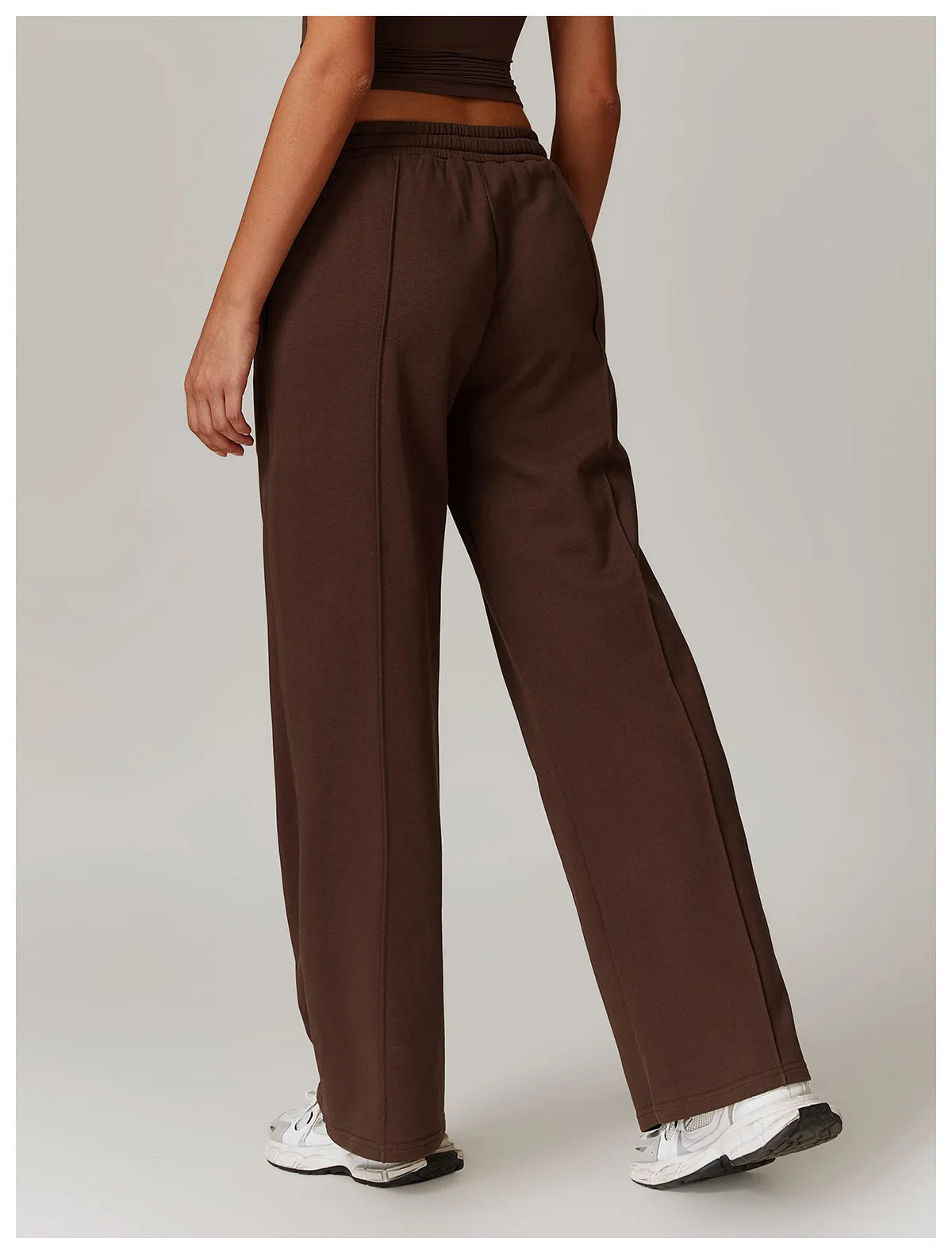 Winter High Waist Loose Fit Sports Sweatpants for Women Pocket Straight Leg Casual Pants Fitness Running Sports Pants for Women