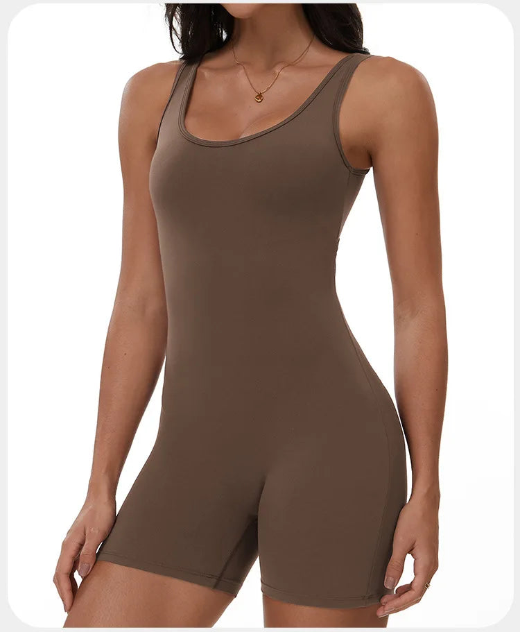 Yoga Jumpsuits Women Tracksuit Set Fitness Rompers Sexy One Piece Sports Bra Workout Bodysuit Sexy Back V Sportswear Gym Clothes
