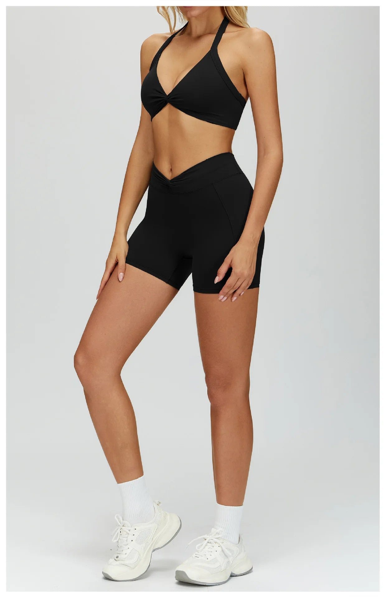 2 PCS Women Tracksuit Yoga Set Sexy Sport Bra High Waist Sports Shorts Gym Outfits Fitness Short Sleeves Workout Suit Sporstwear