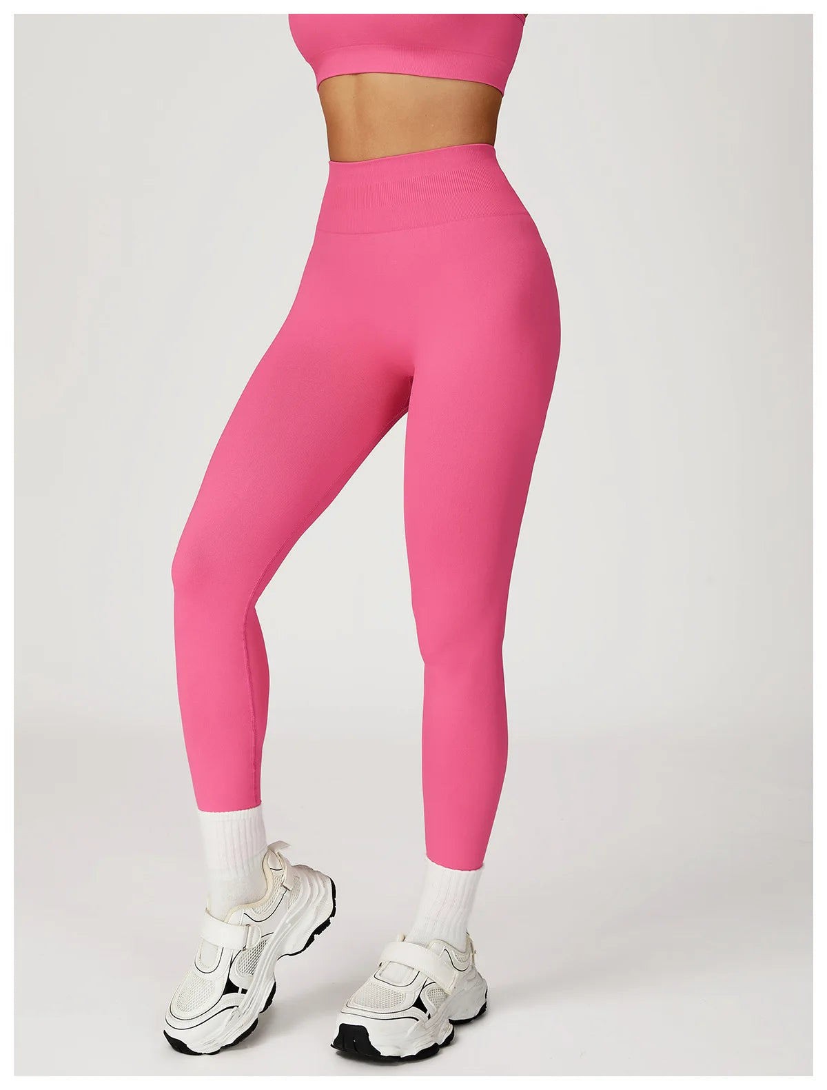 Seamless High Waist Solid Leggings Women Slim Tights Fitness Yoga Elastic Leggings Push Up Butt Knit Fashion Gym Workout Pants