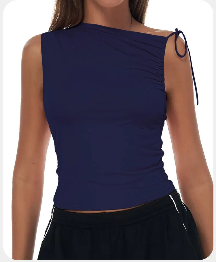 Sexy Shoulder Sports Shirt Vest Loose Breathable Quick Drying Top Gym Running Fitness Yoga Clothing Lightweight Tops For Women