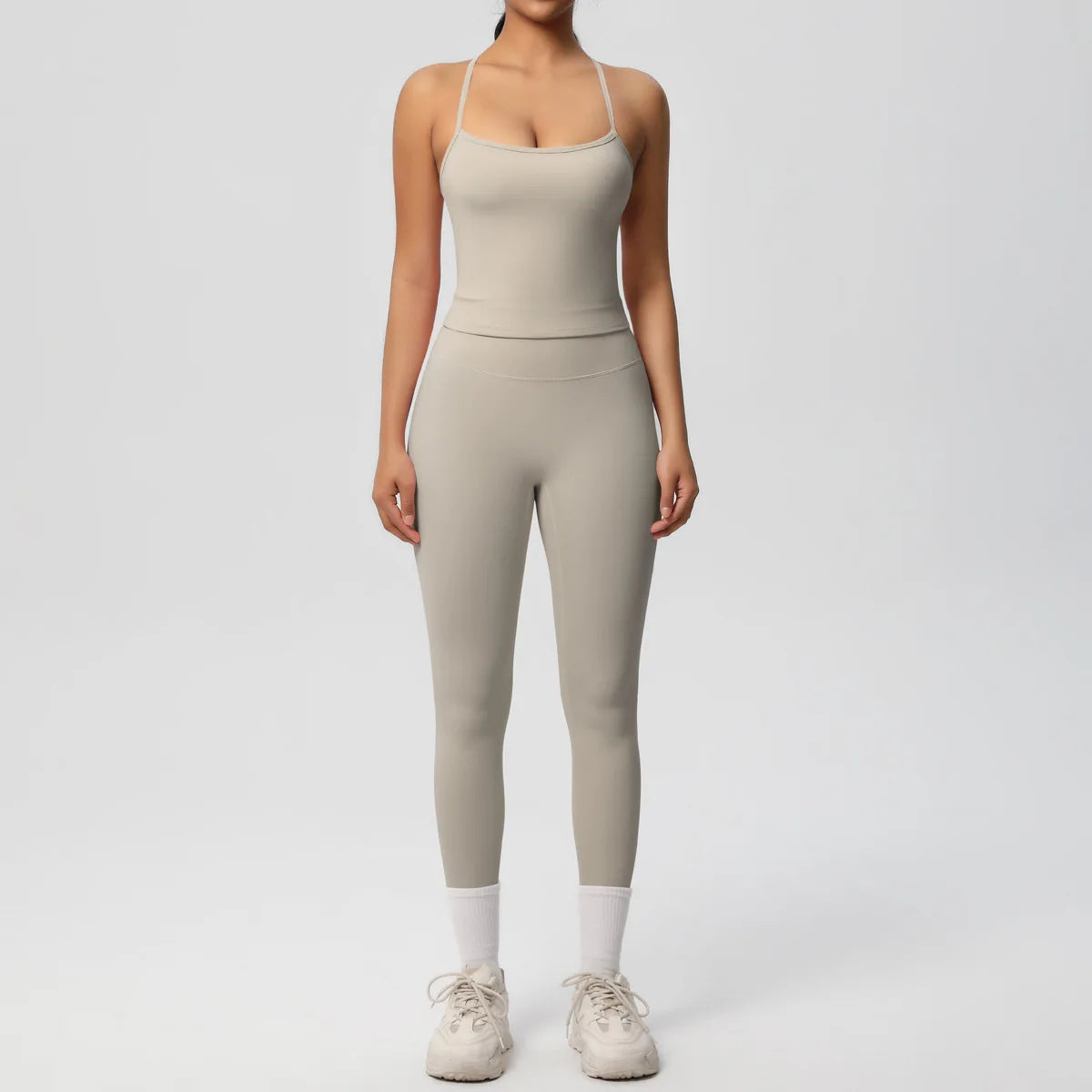 Yoga Outfits Women Tracksuit Fitness Suit Training Sleeveless Sport Gym Set Workout Overalls Sports Underwear Sportswear