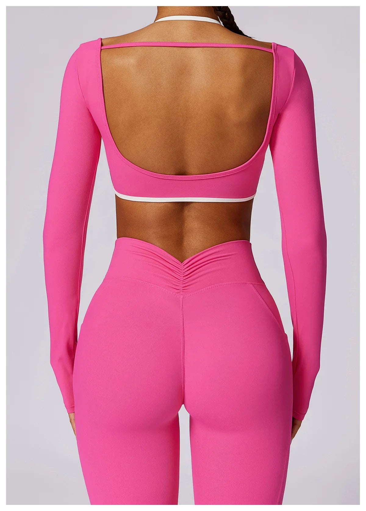 Hollowing Out Yoga Shirts For Women Long Sleeve Fitness Running Gym Clothes Workout Dry Fit Breathable High Elastic Sports Top