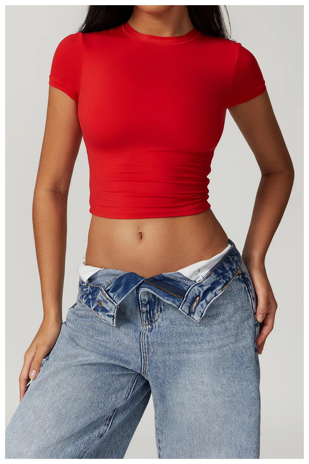 Women Yoga T-Shirt Sports Gym Cropped Tops Gym Training Shirt Fitness Short Sleeve Yoga Running Workout Tracksuit Short sleeved