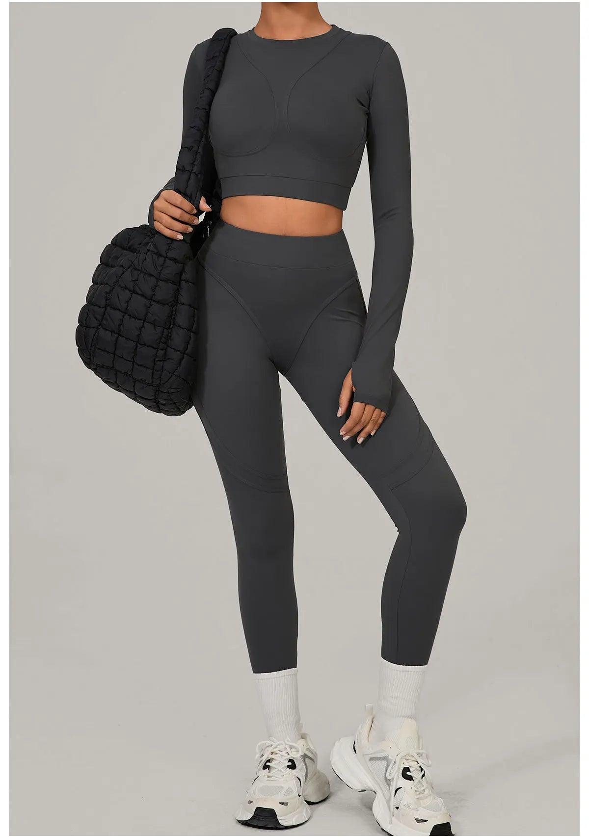 Women Tracksuit 2PCS Yoga Suit Sports Set Women Quick-Drying Gym Set Running Workout Long Sleeve Sports Shirt Yoga Clothing